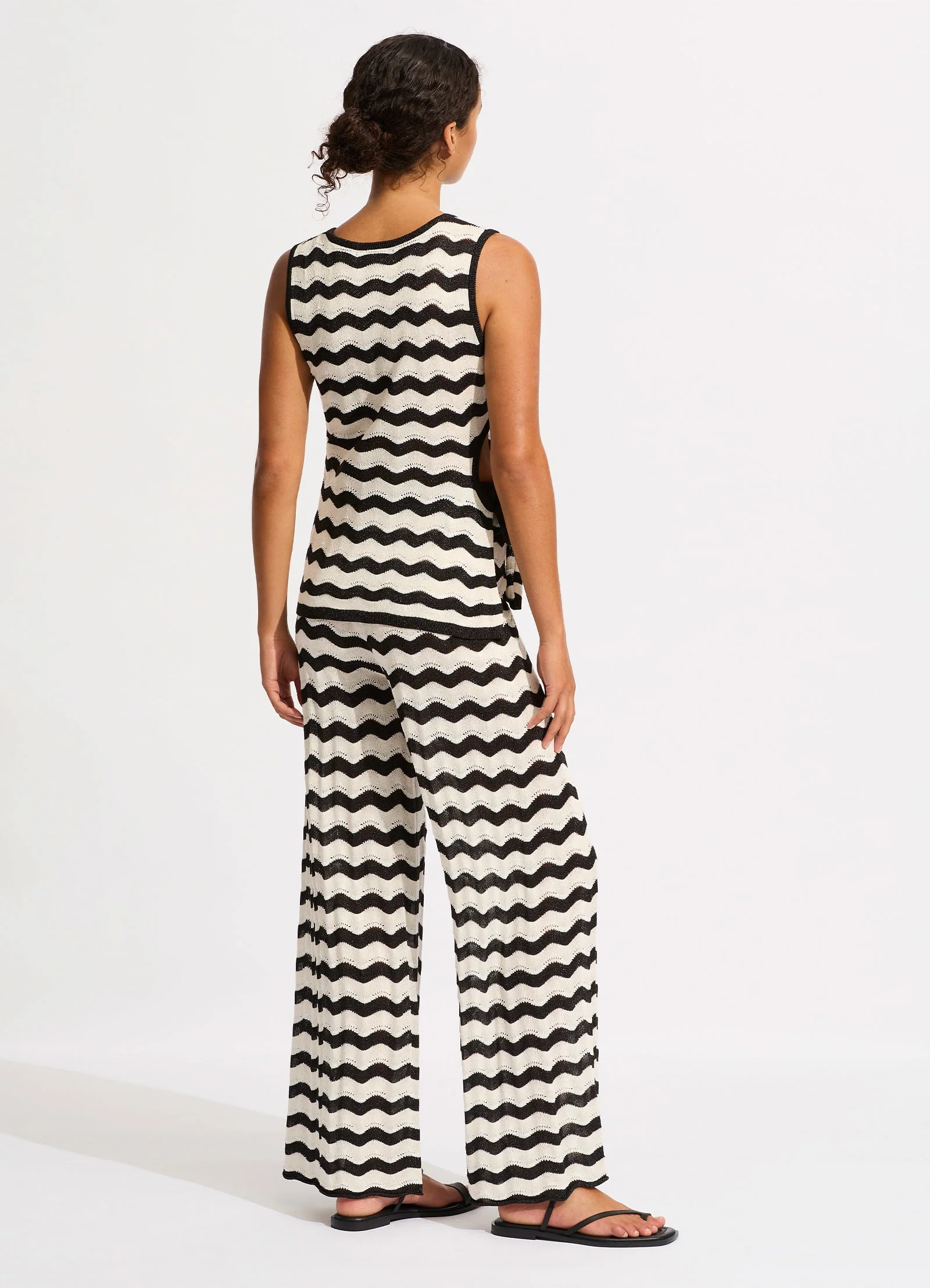 Relaxed Leg Knit Pant - Black - Image 3