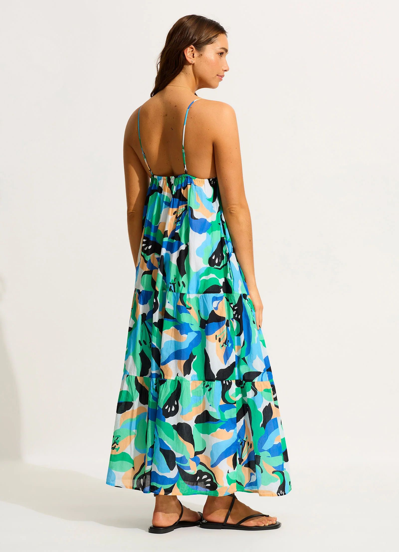 Rio Tiered Midi Dress - Jade - Image 3