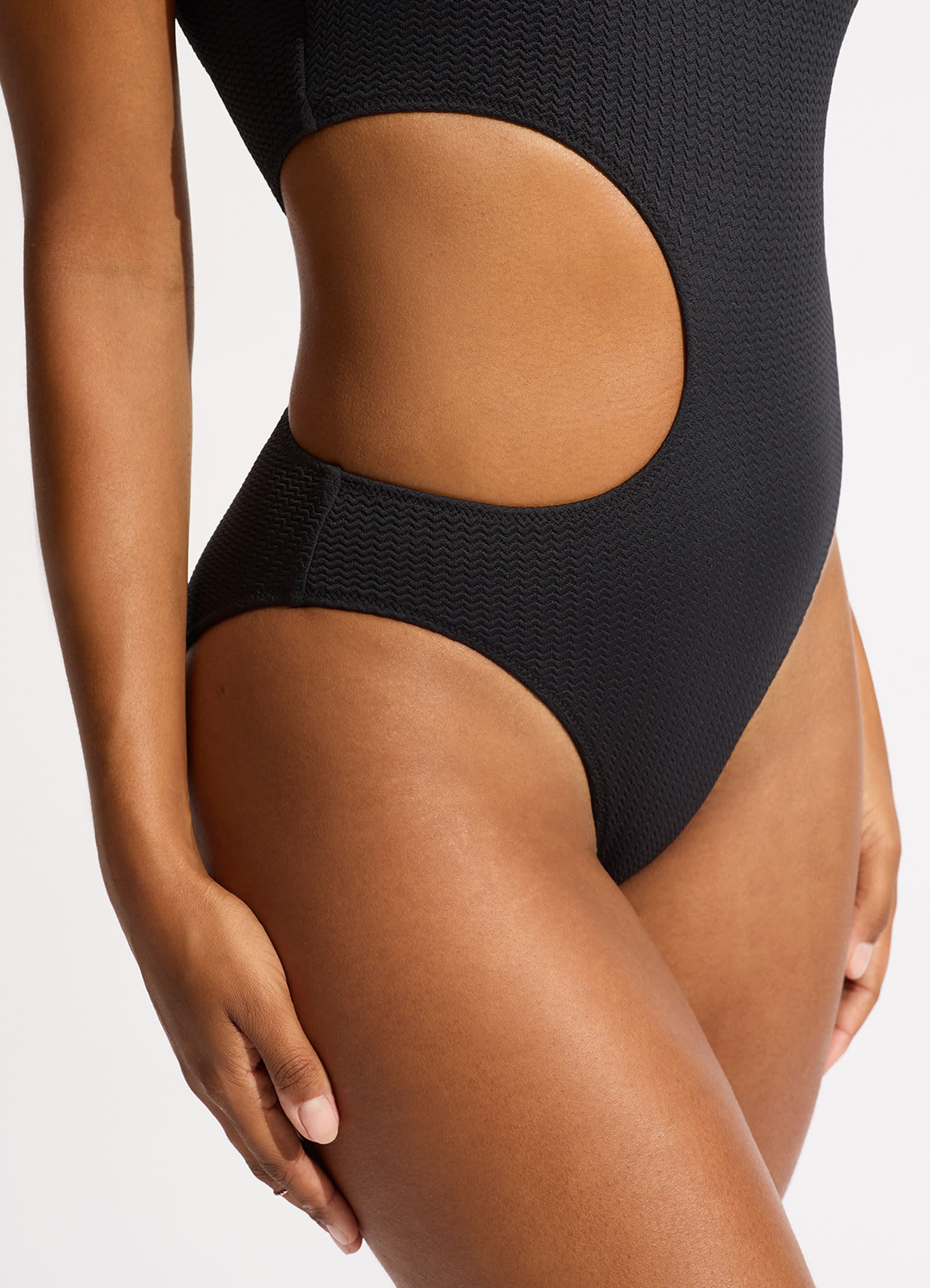 Sea Dive Cut-Out One Piece - Black - Image 4