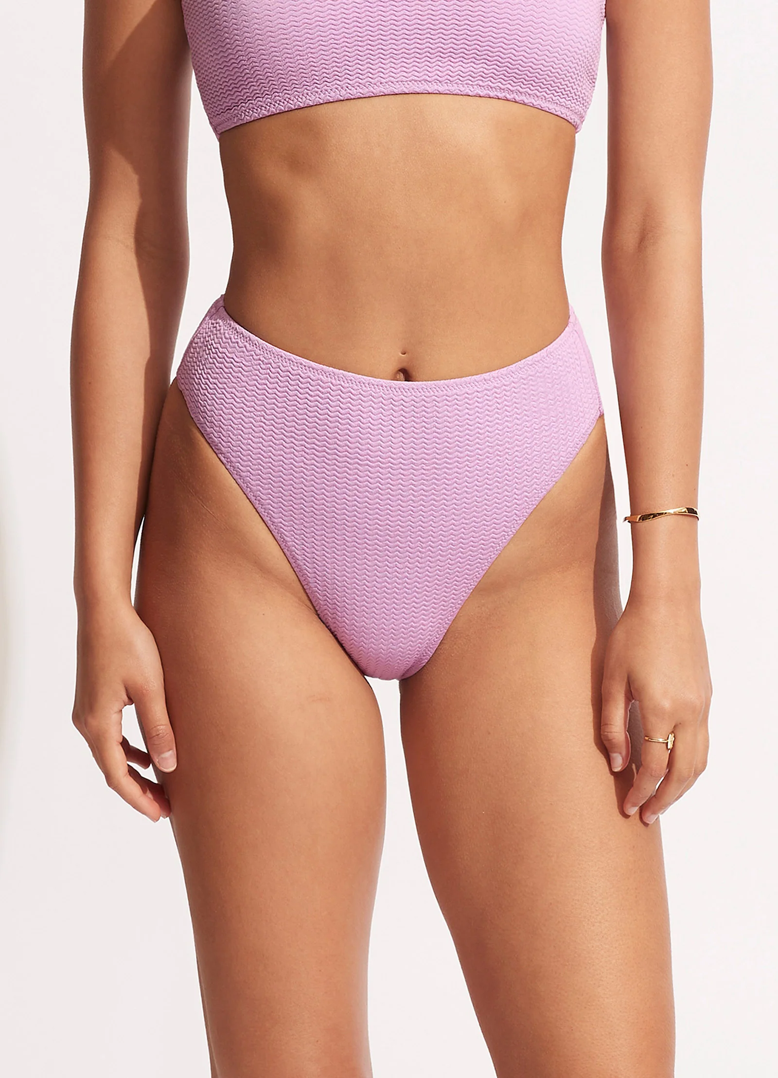 Sea Dive High Rise Bikini Bottom - Lilac - Image 3