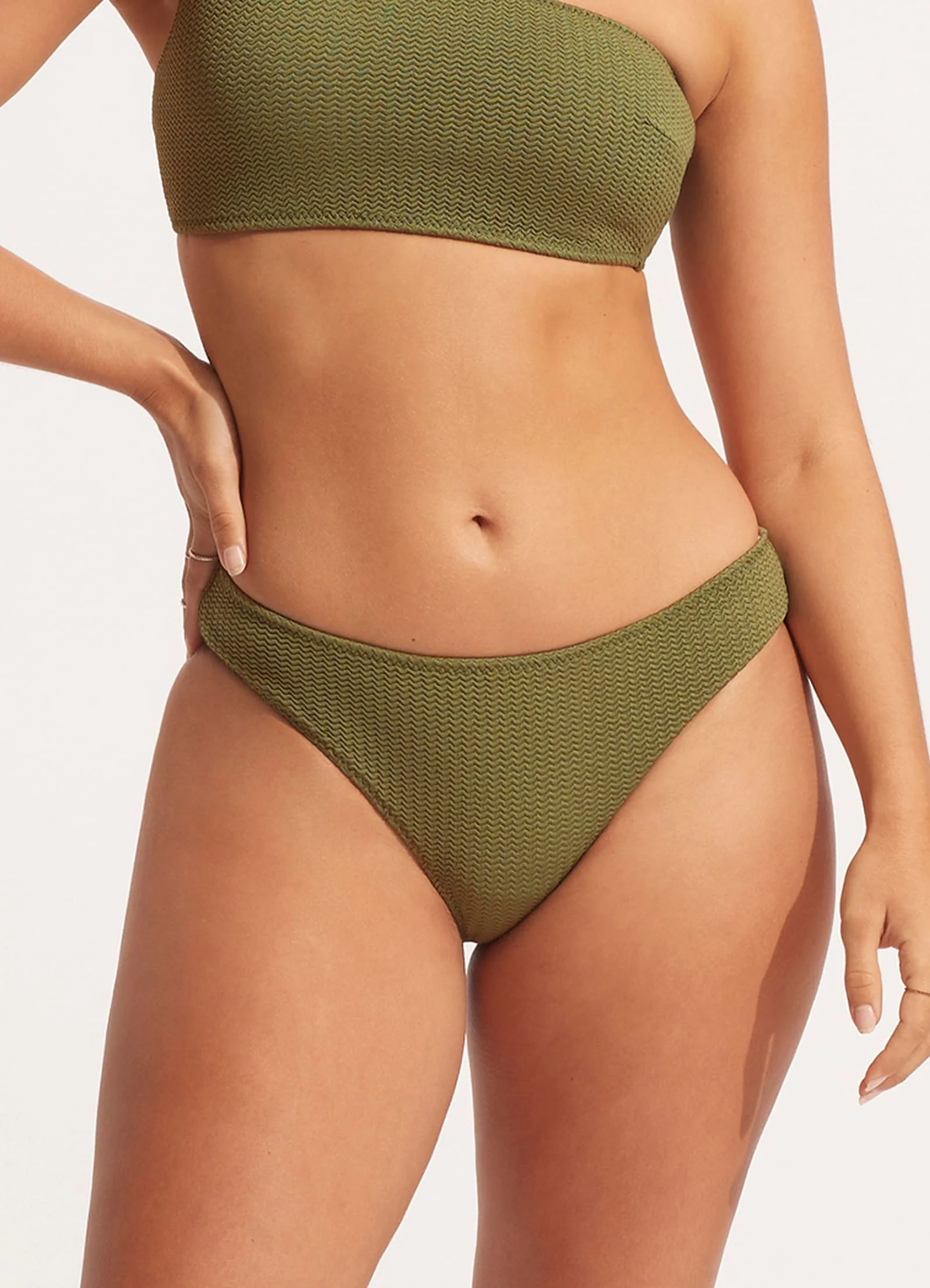 Sea Dive Hipster Bikini Bottom - Khaki - Image 2