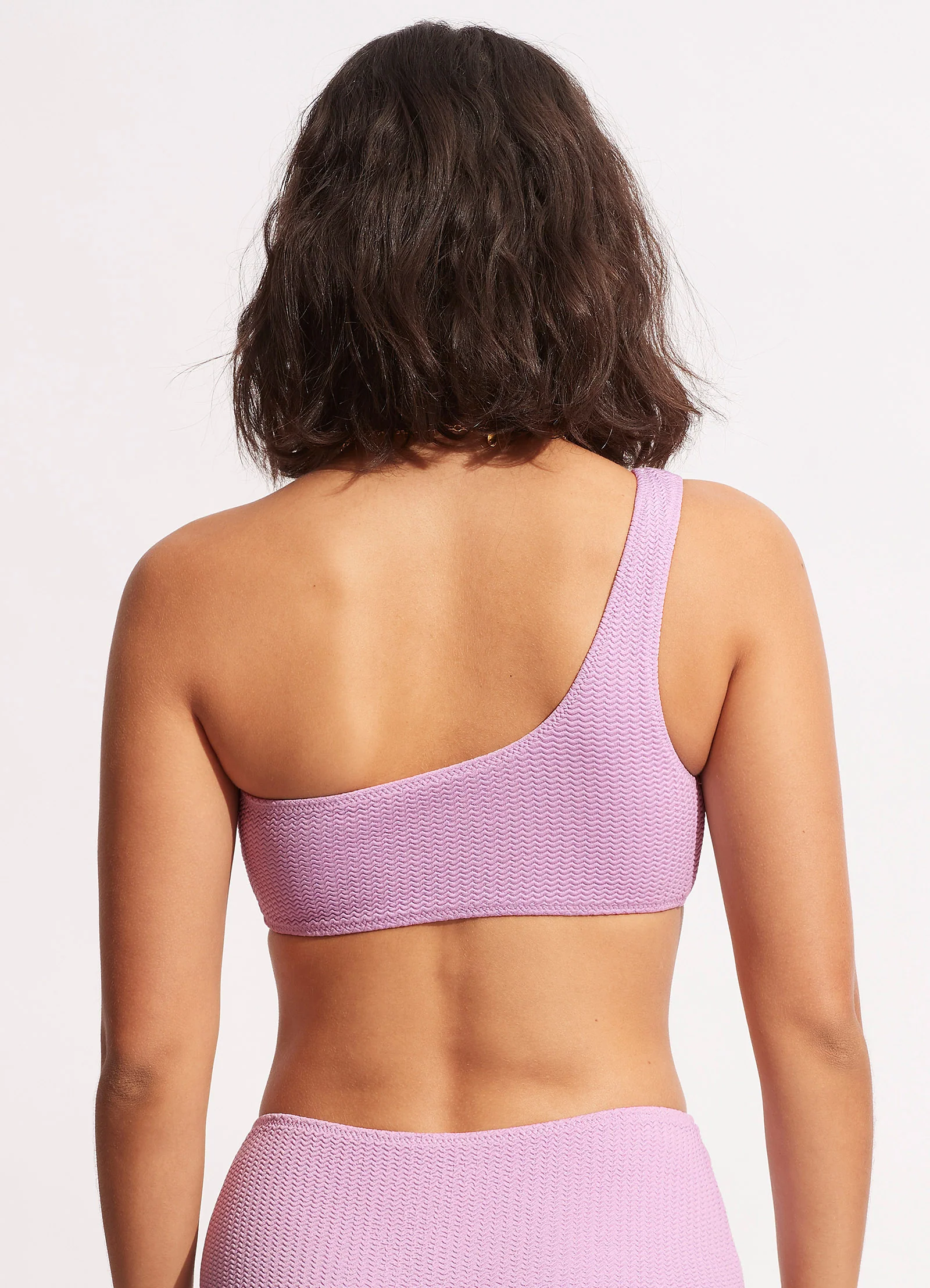 Sea Dive One Shoulder Top - Lilac - Image 4