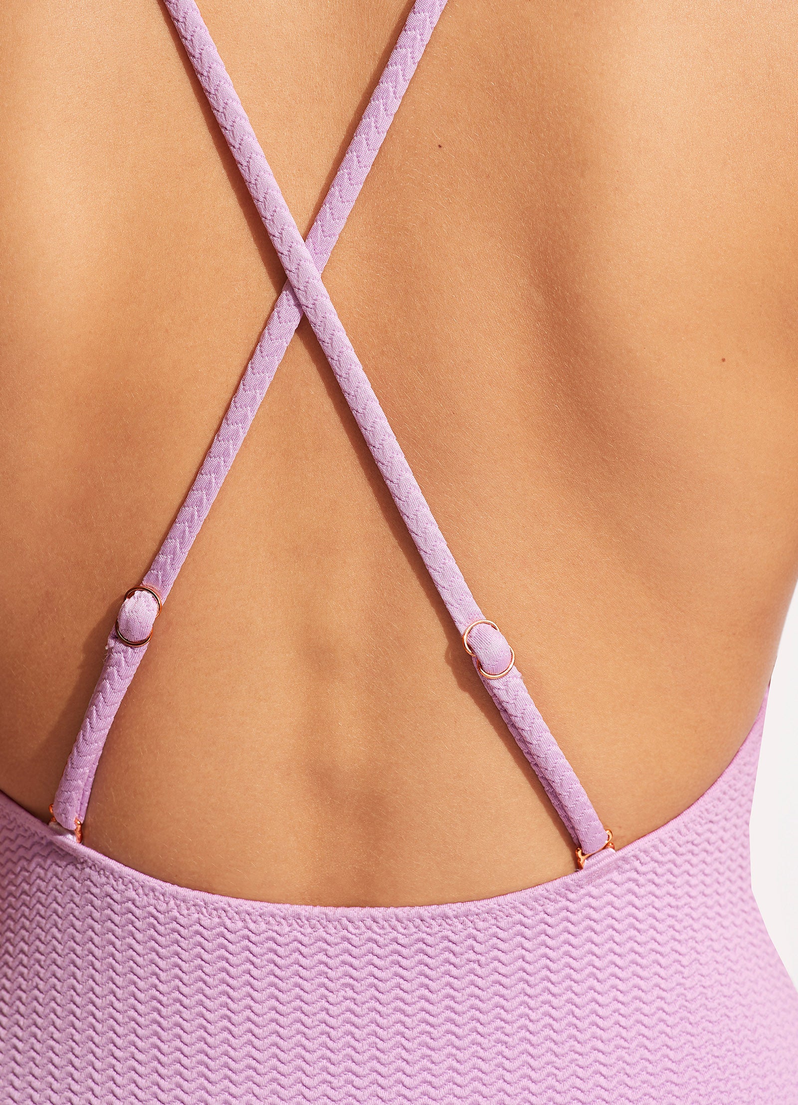 Sea Dive Scoop Neck One Piece - Lilac - Image 4