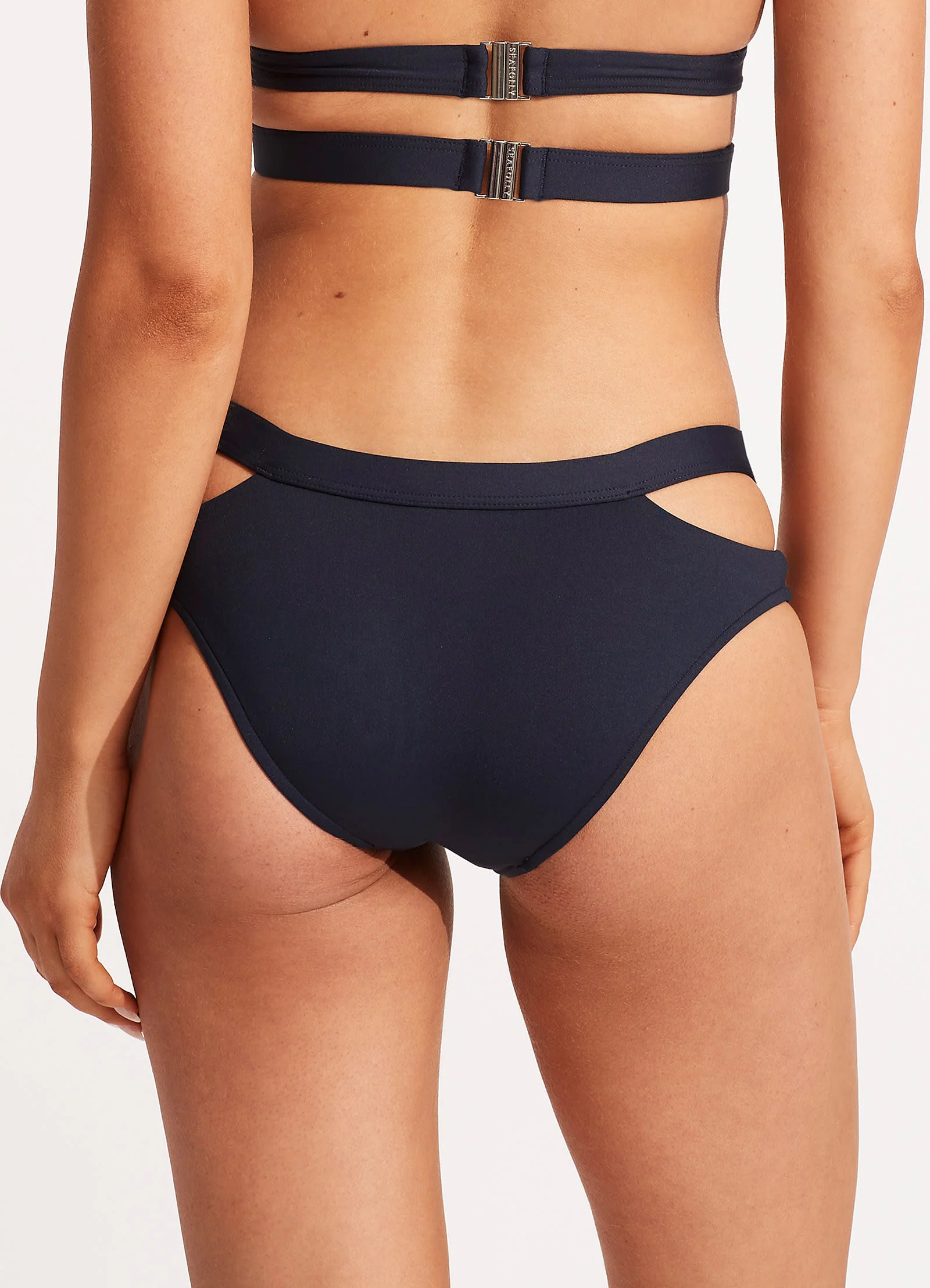 Seafolly Collective Split Band Hipster Bikini Bottom - True Navy - Image 5