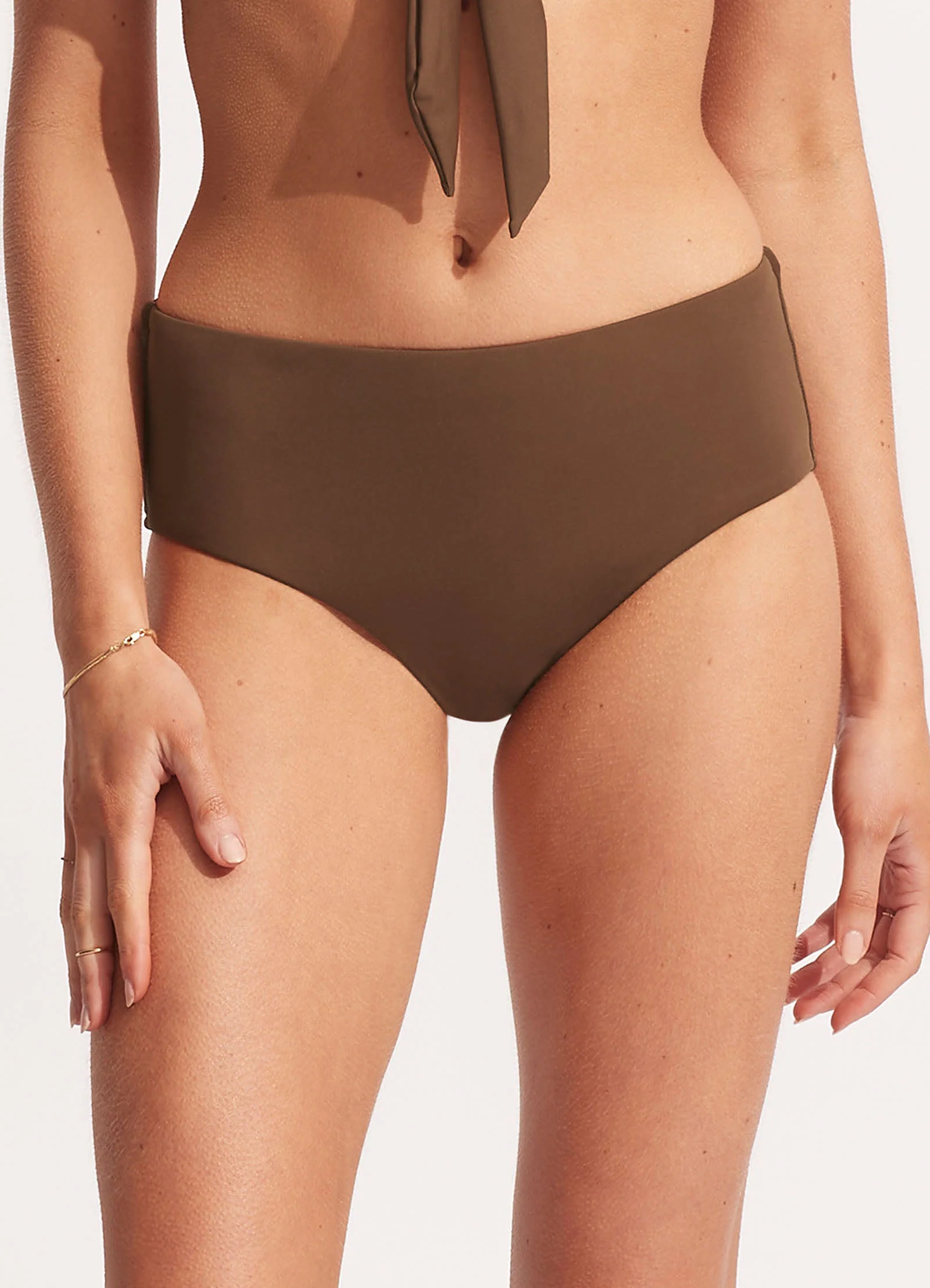 Seafolly Collective Wide Side Retro Bikini Bottom - Tiramisu - Image 2