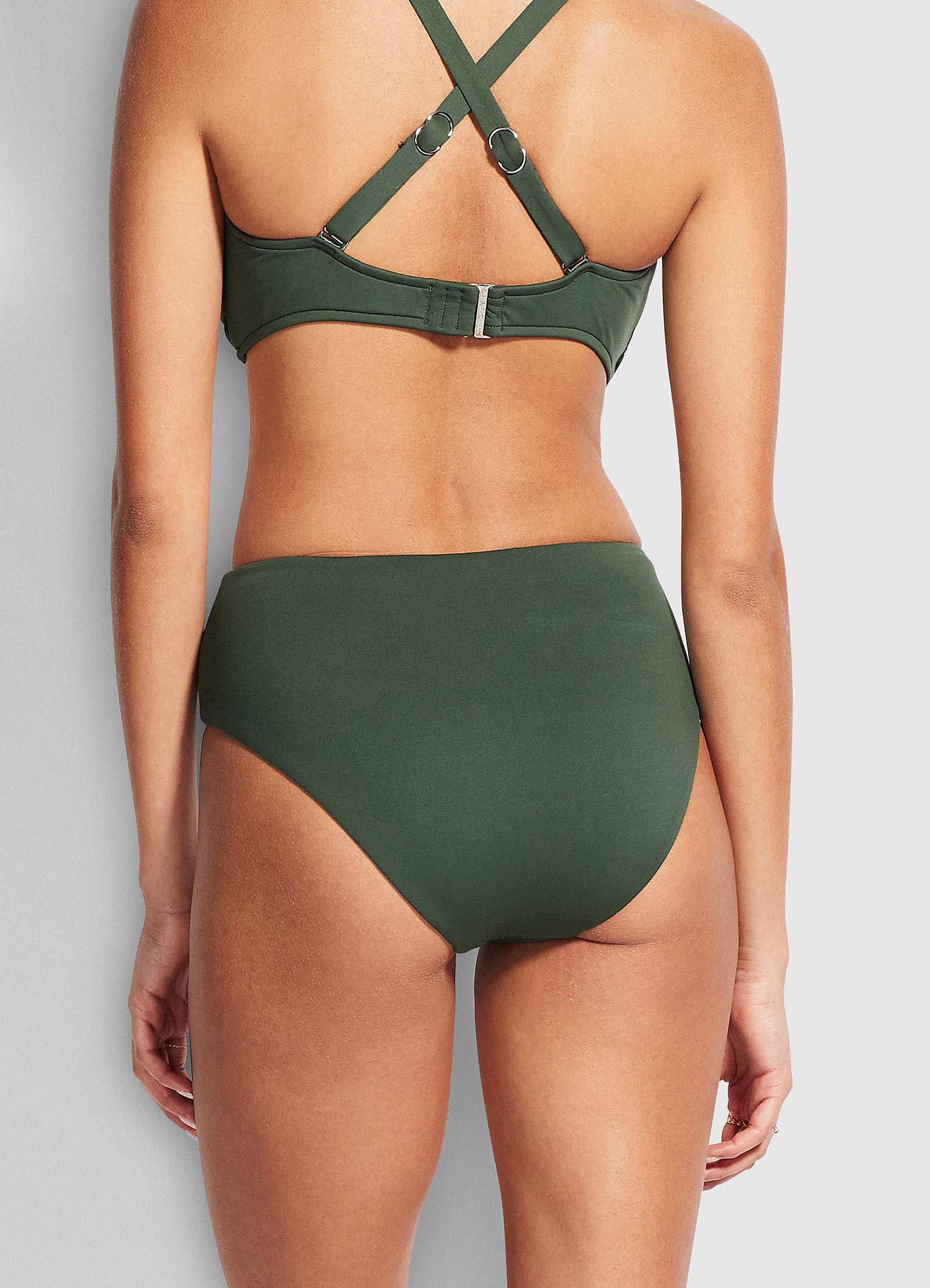 Seafolly High Waist Wrap Front Bikini Bottom - Ivy - Image 3