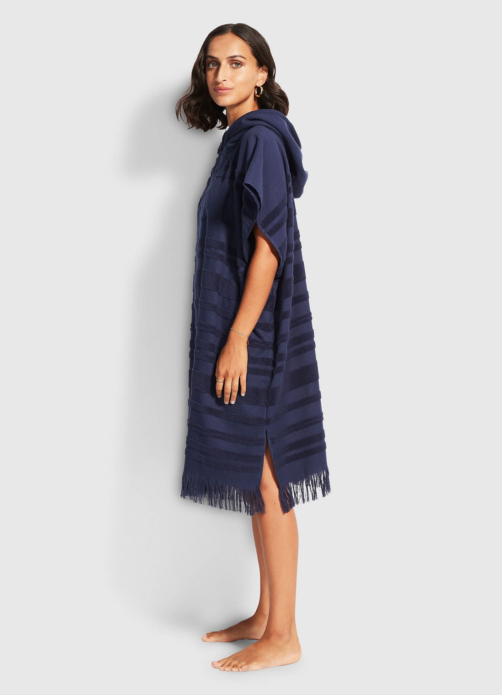 Seaside Towel Poncho - True Navy - Image 2