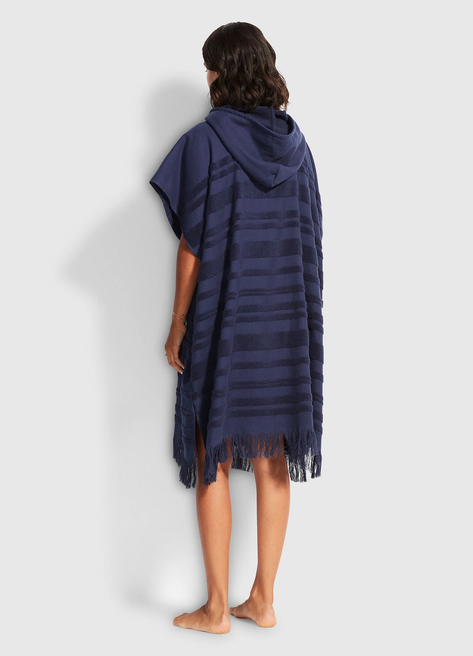 Seaside Towel Poncho - True Navy - Image 3