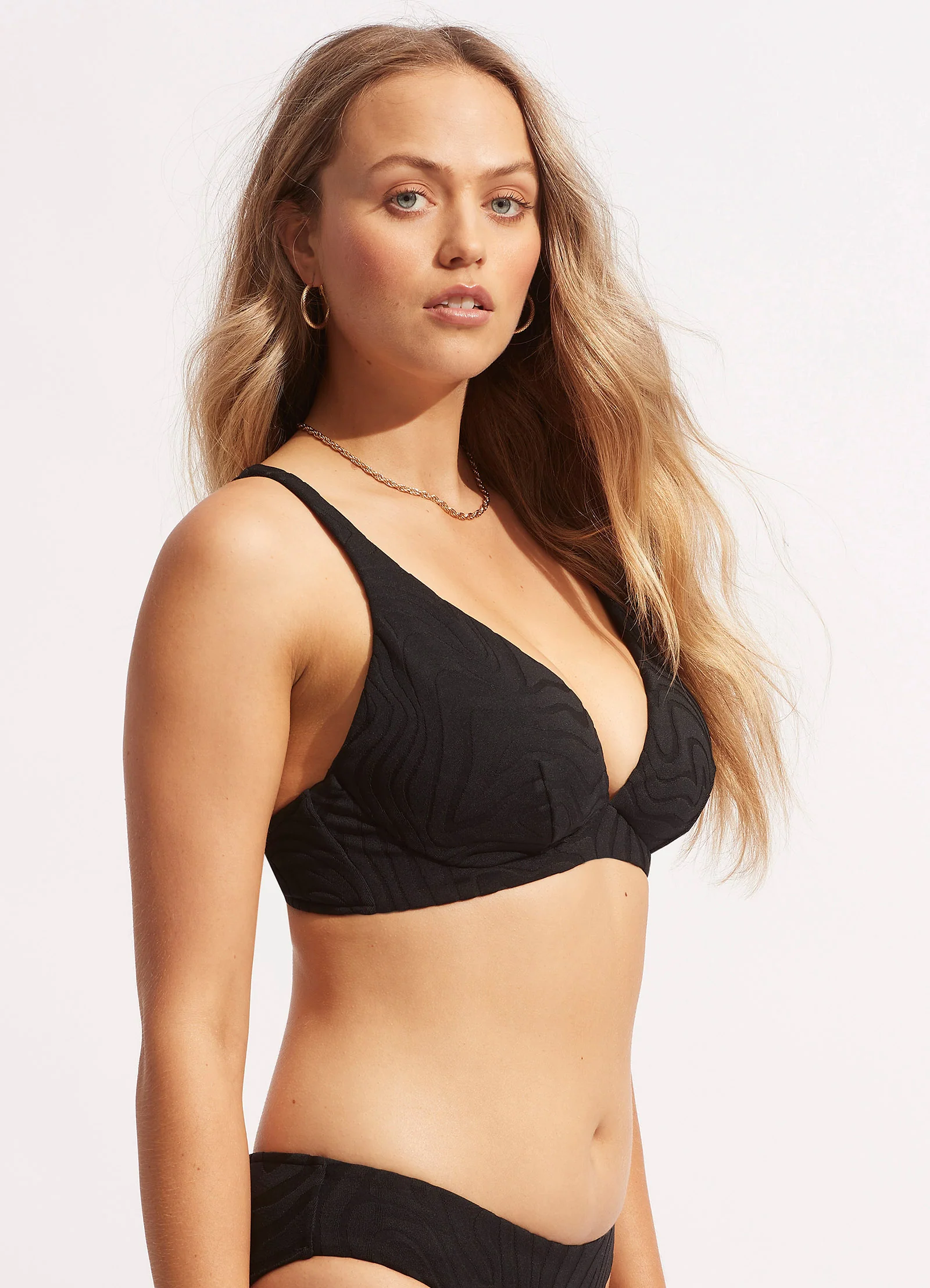 Second Wave DD Fixed Tri Bra - Black - Image 3