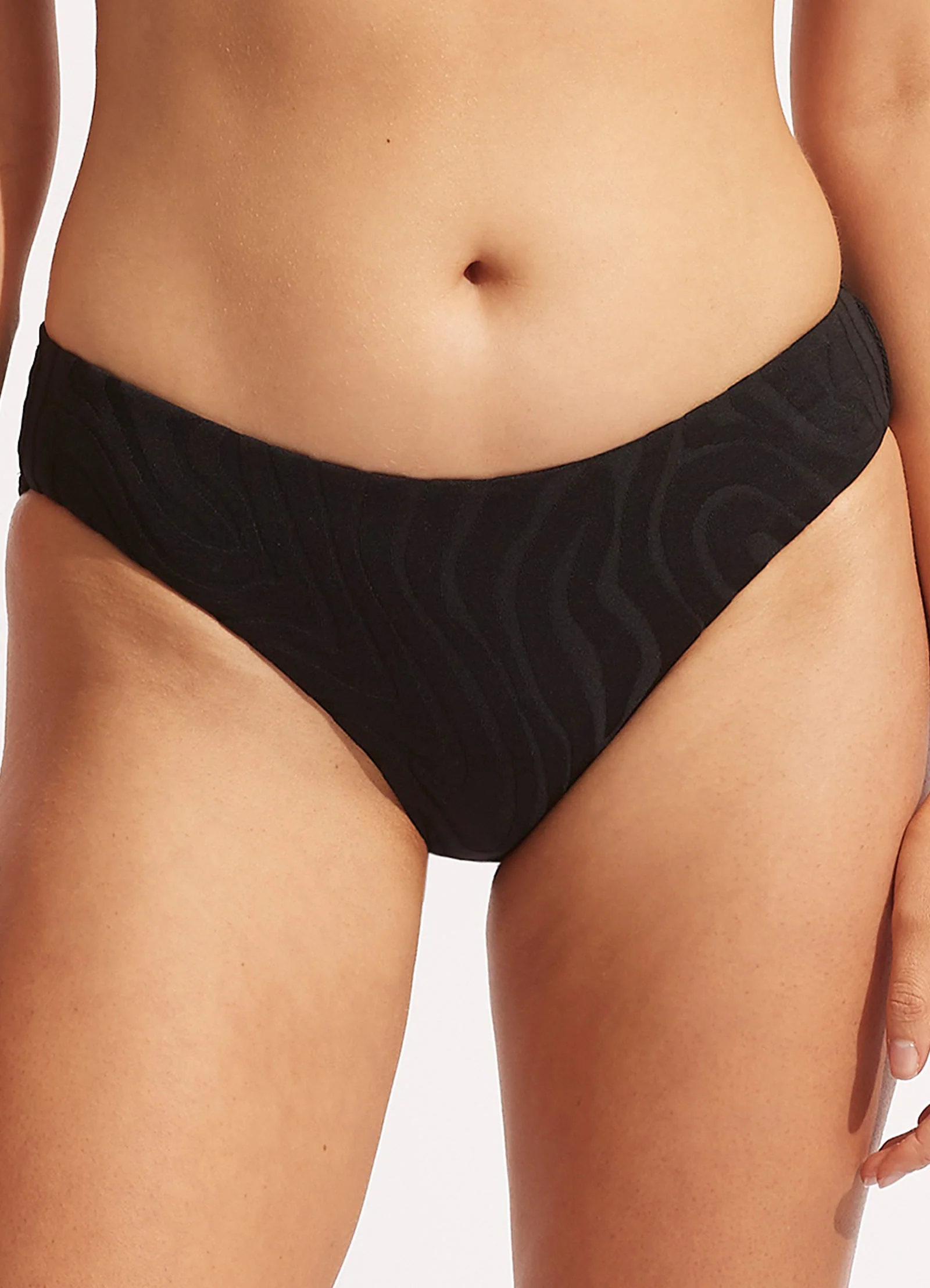 Second Wave Retro Bikini Bottom - Black - Image 2