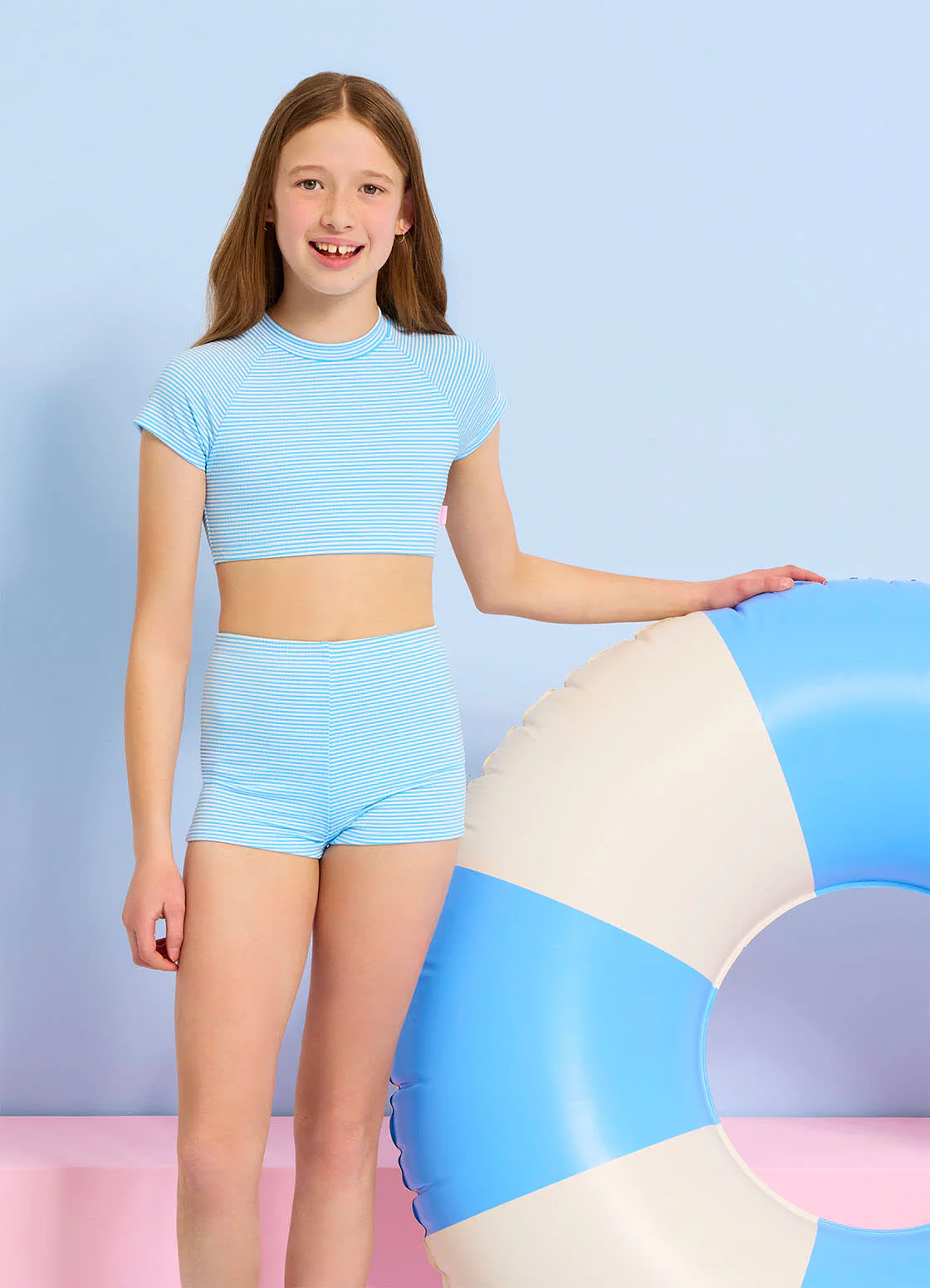 Seersucker Boyleg Surf Set