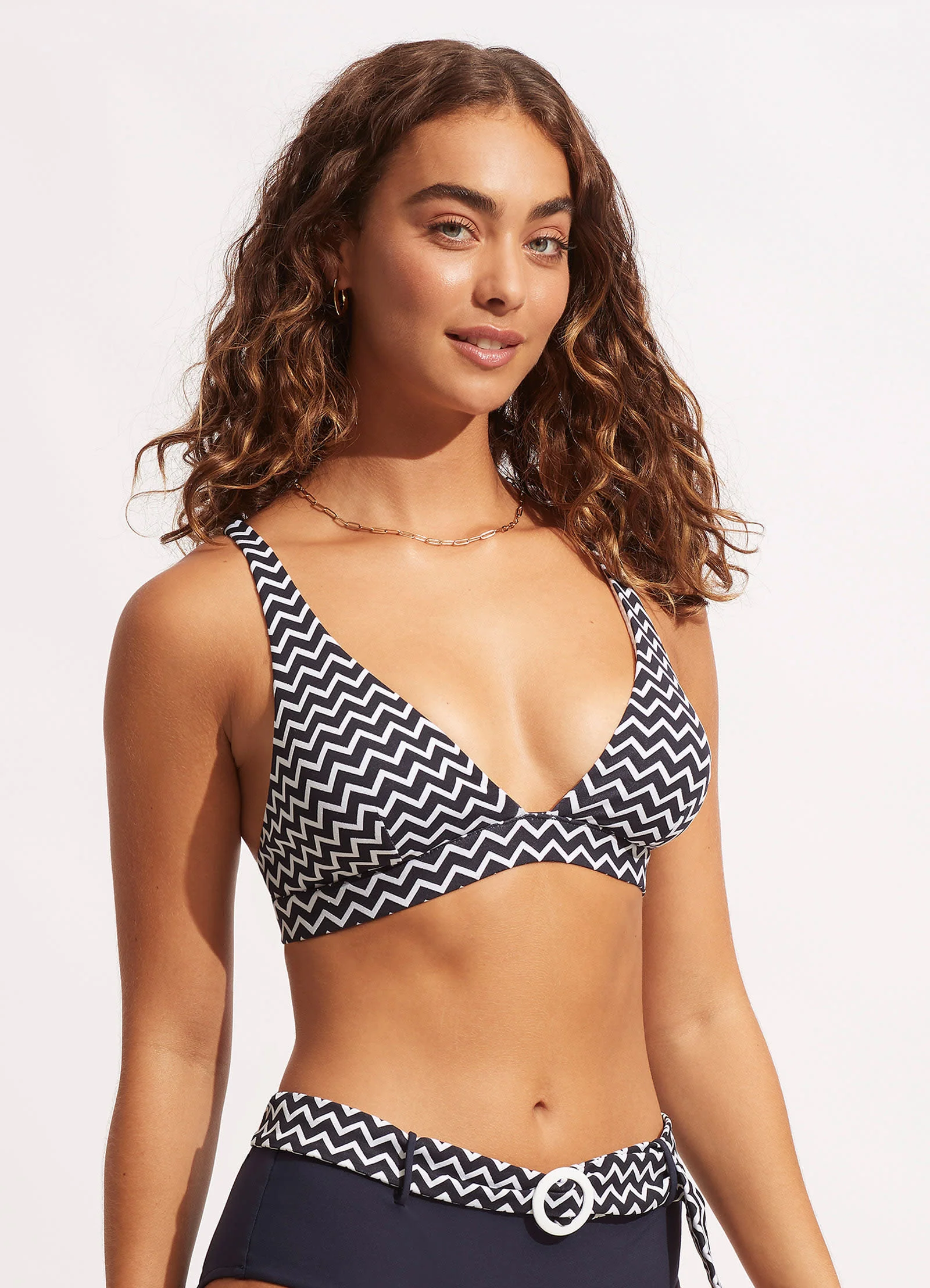 Sienna Longline Tri - True Navy - Image 3
