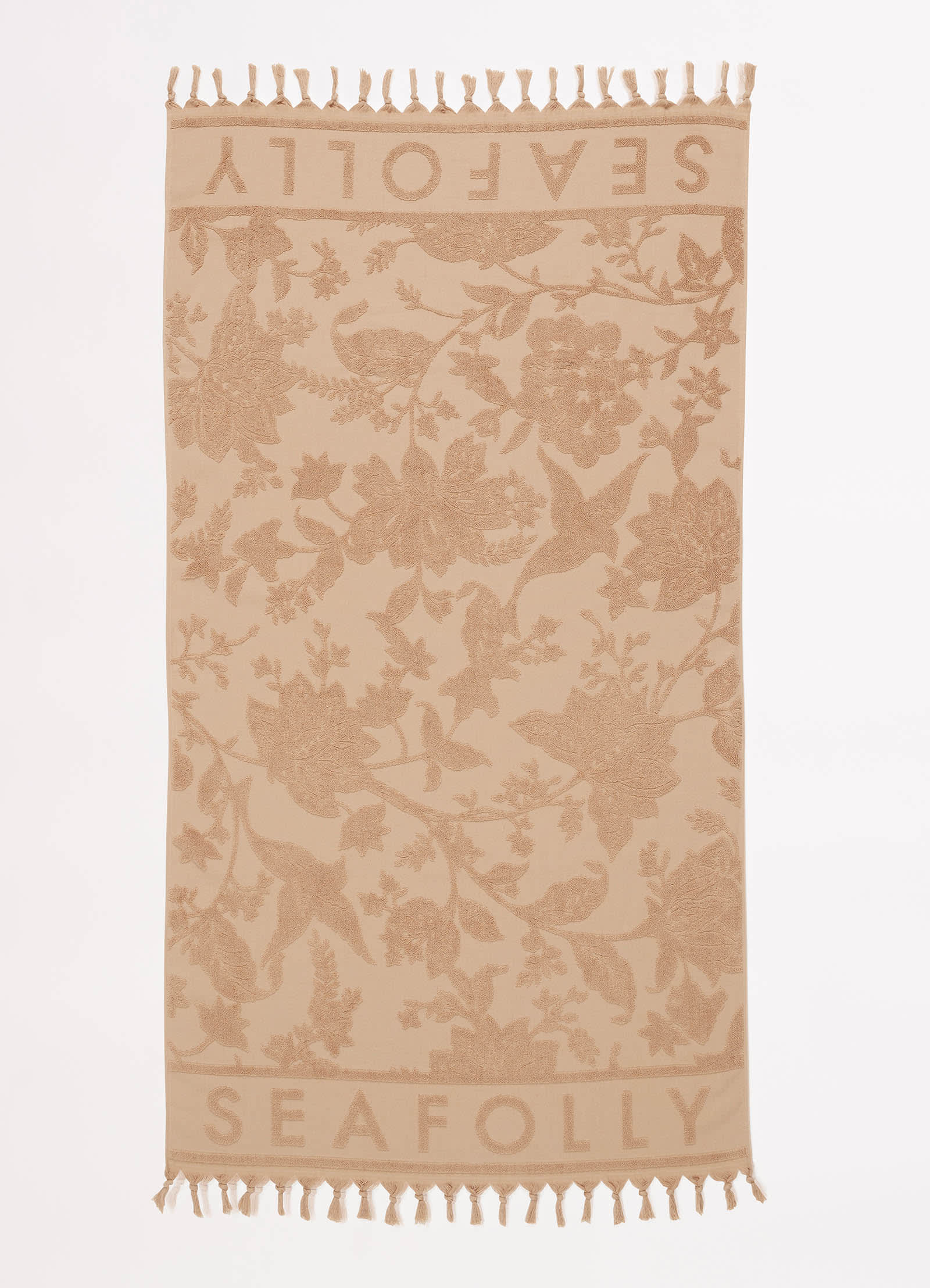 Silk Road Jacquard Beach Towel - Camel - Image 2
