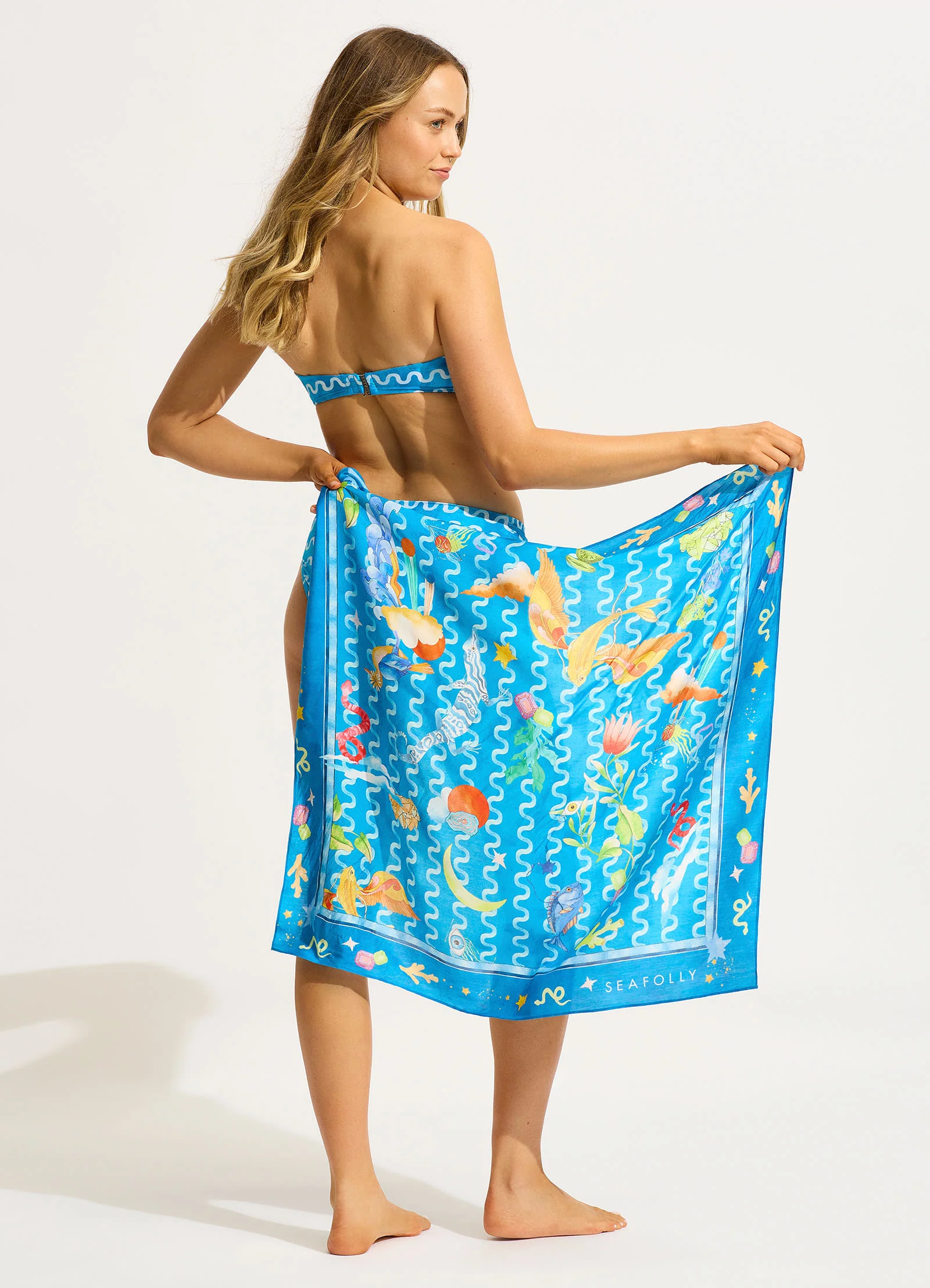 Soundwave Scarf - Turquoise - Image 3