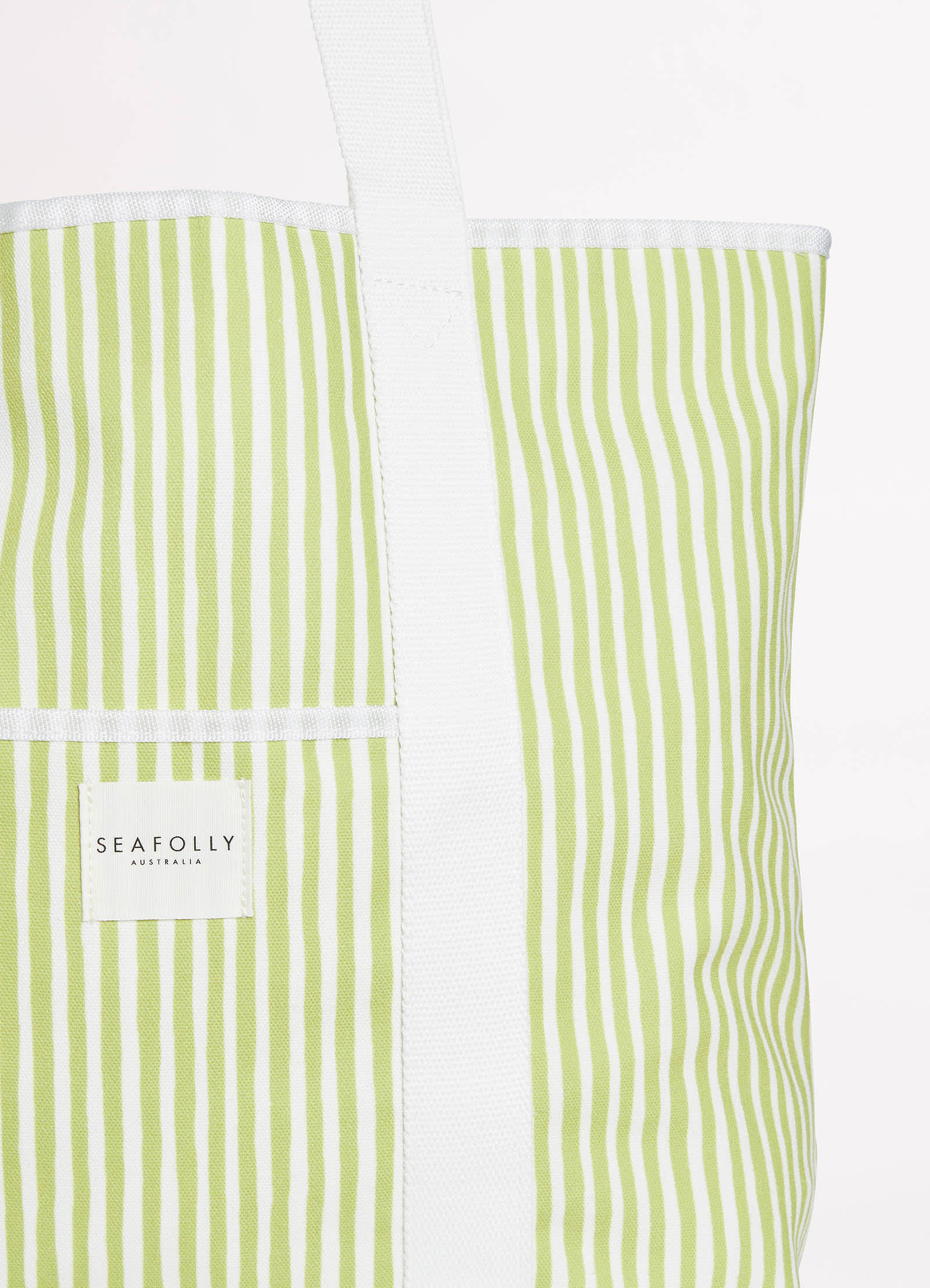 Stripe Tote Bag - Soft Olive - Image 2