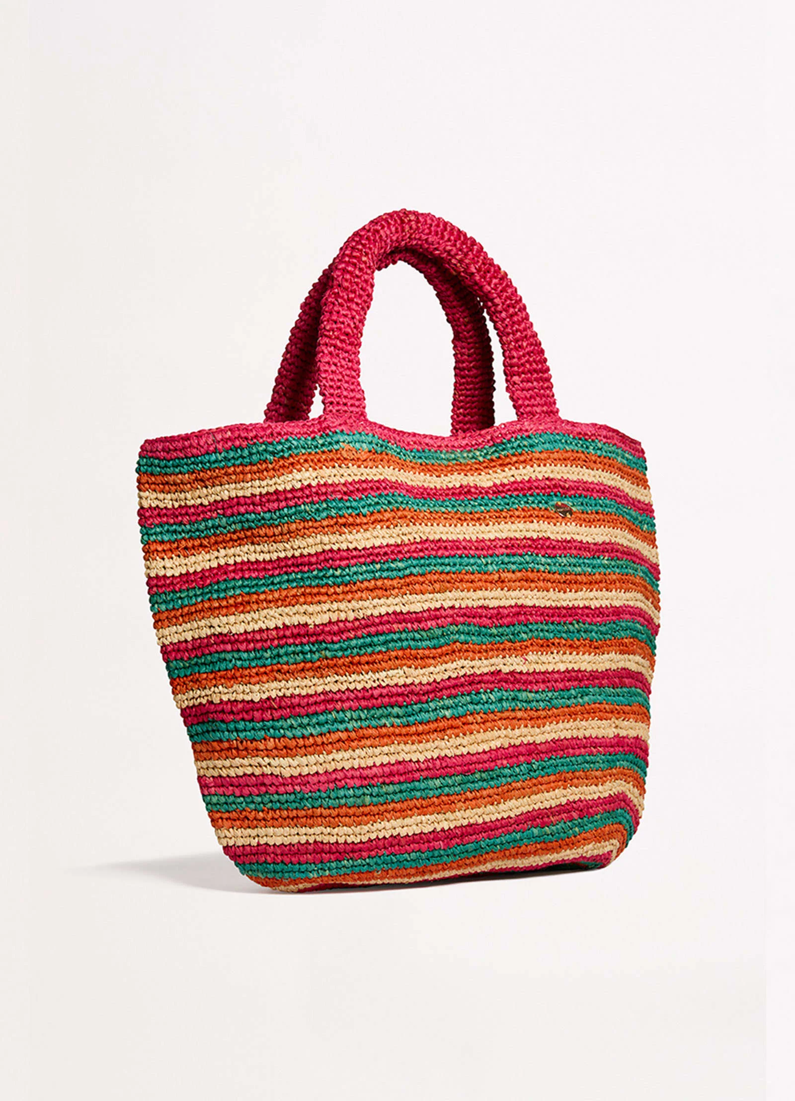Stripe Woven Tote Bag - Multi - Image 2