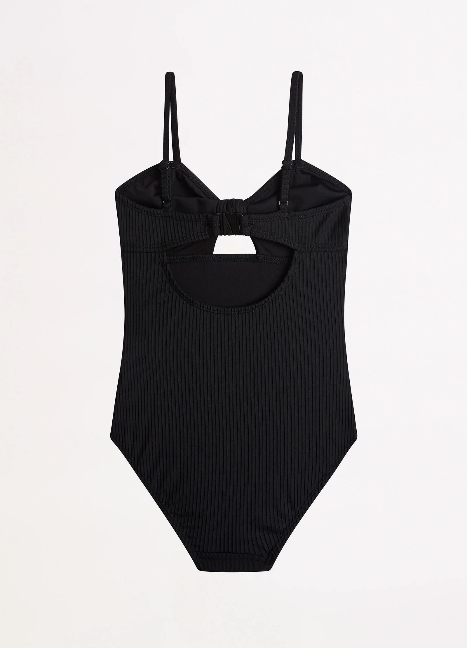 Summer Essential Girls Tie Front One Piece - Black - Image 2