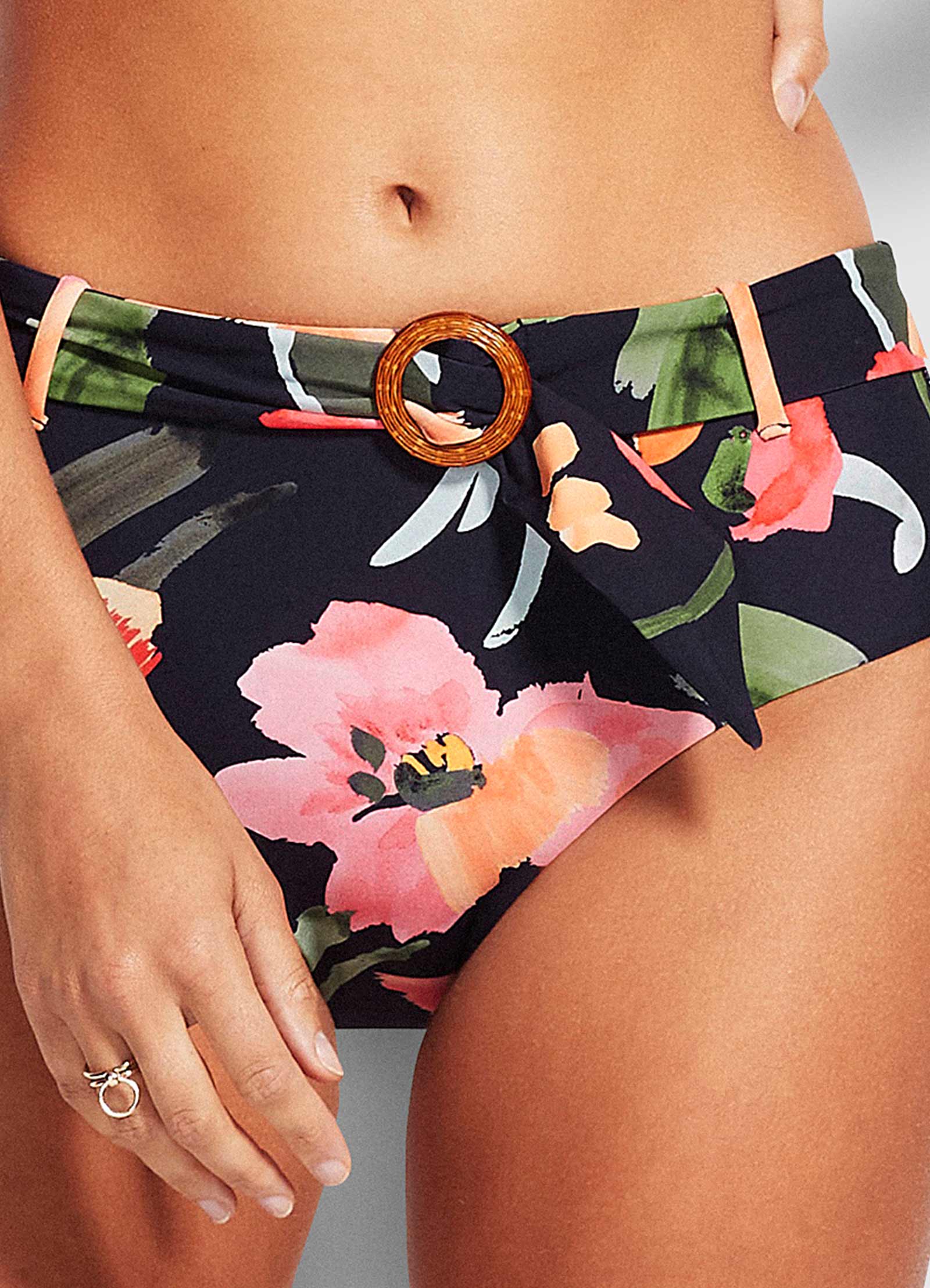 Summer Memoirs Wide Side Retro Bikini Bottom - Indigo - Image 4