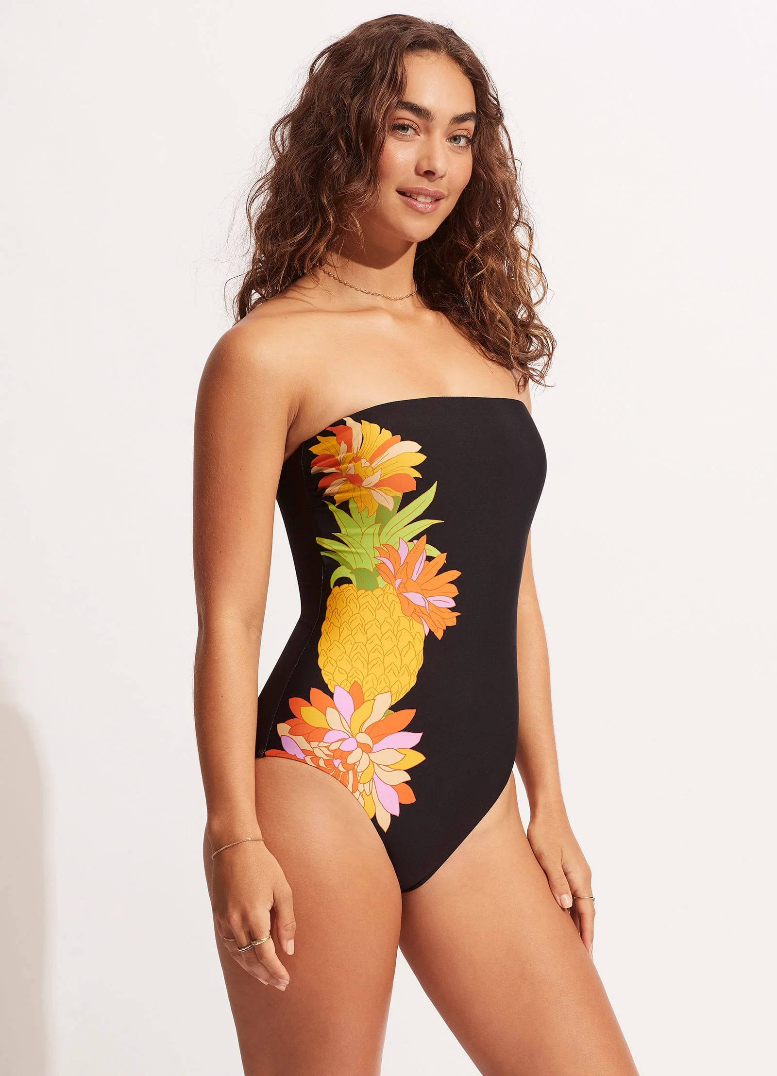 Summer Salt Bandeau One Piece - Black - Image 4