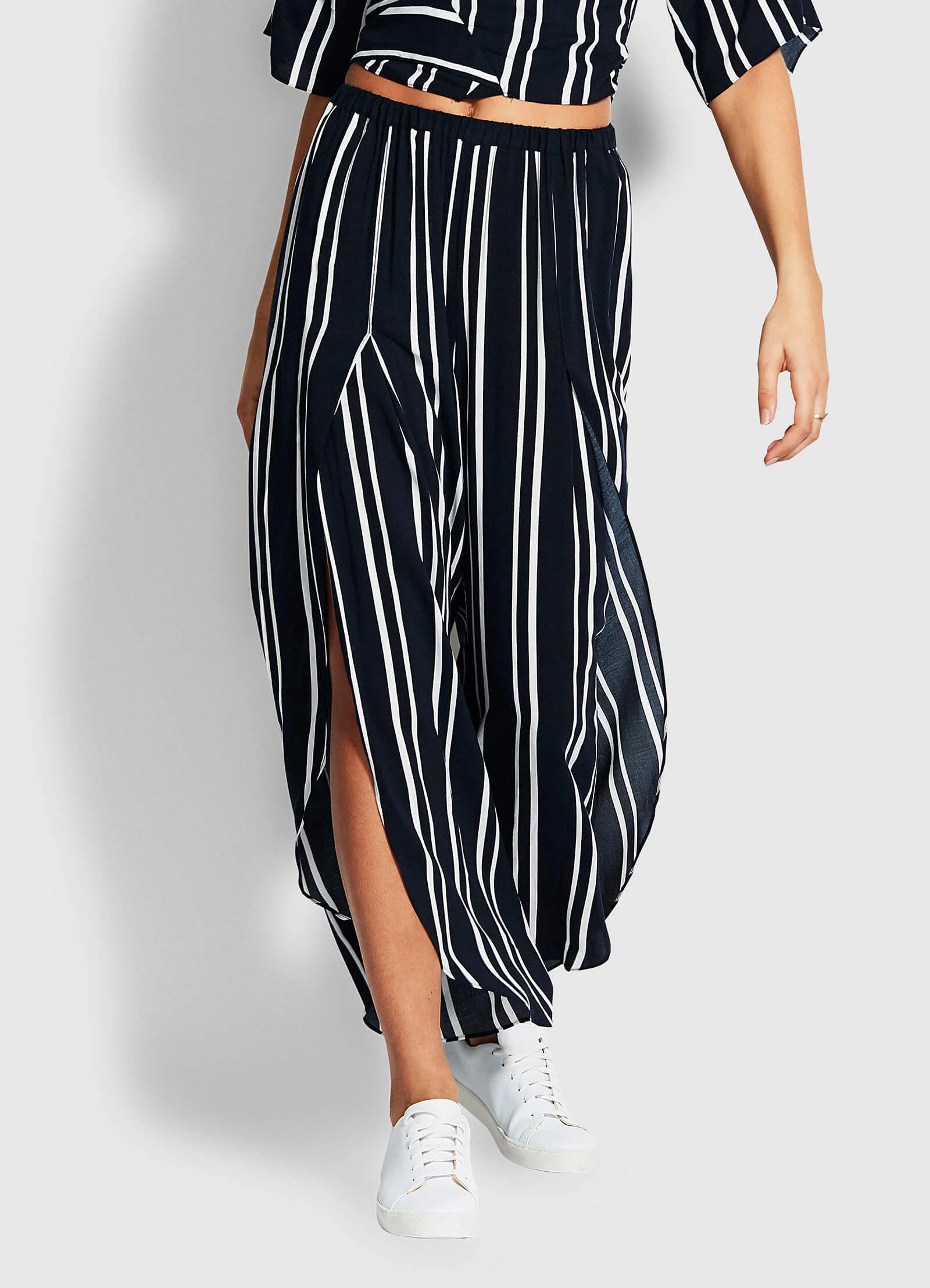 Summer Sea Stripe Pants - Navy Stripe - Image 2