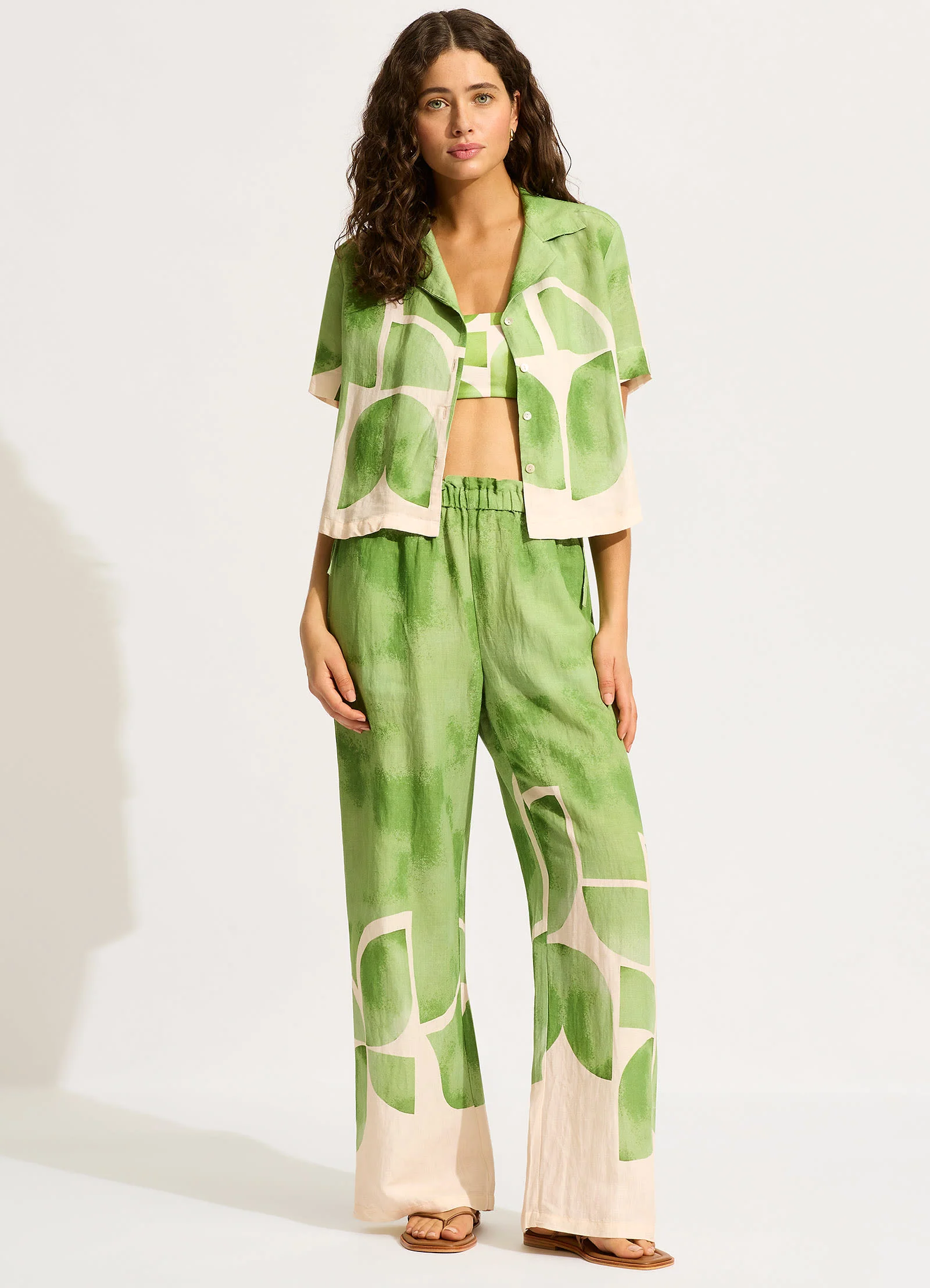 Sunray Drawstring Pant - Sage