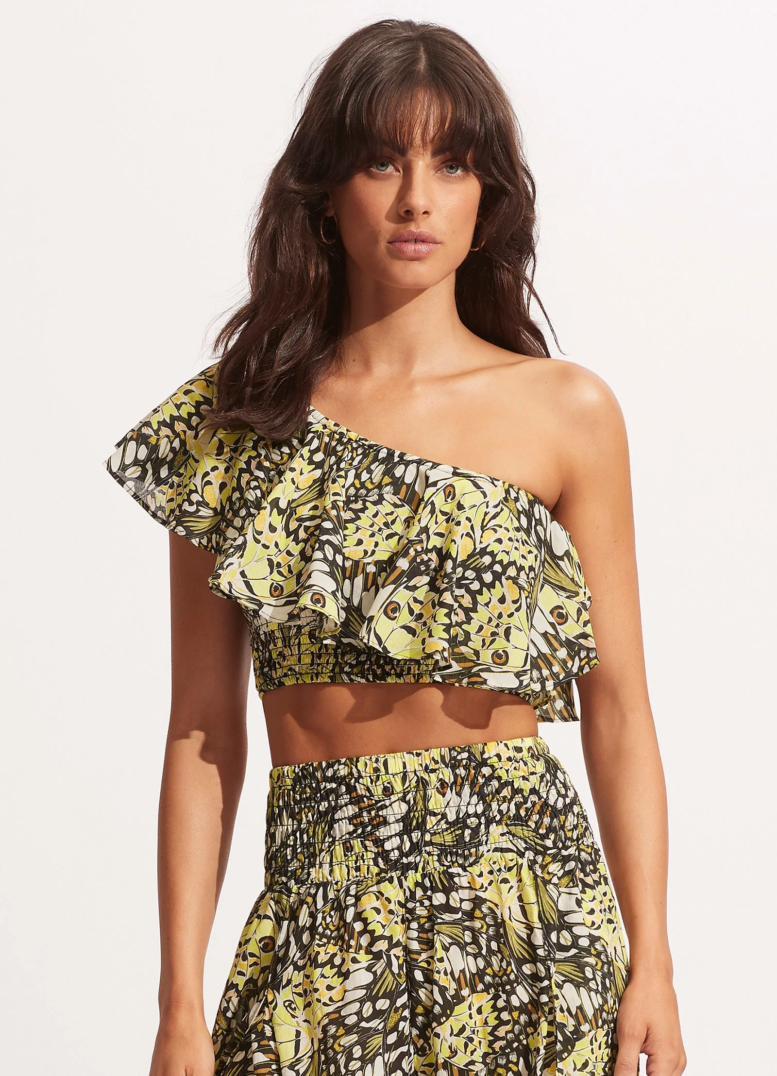 Take Flight One Shoulder Top - Wild Lime - Image 2