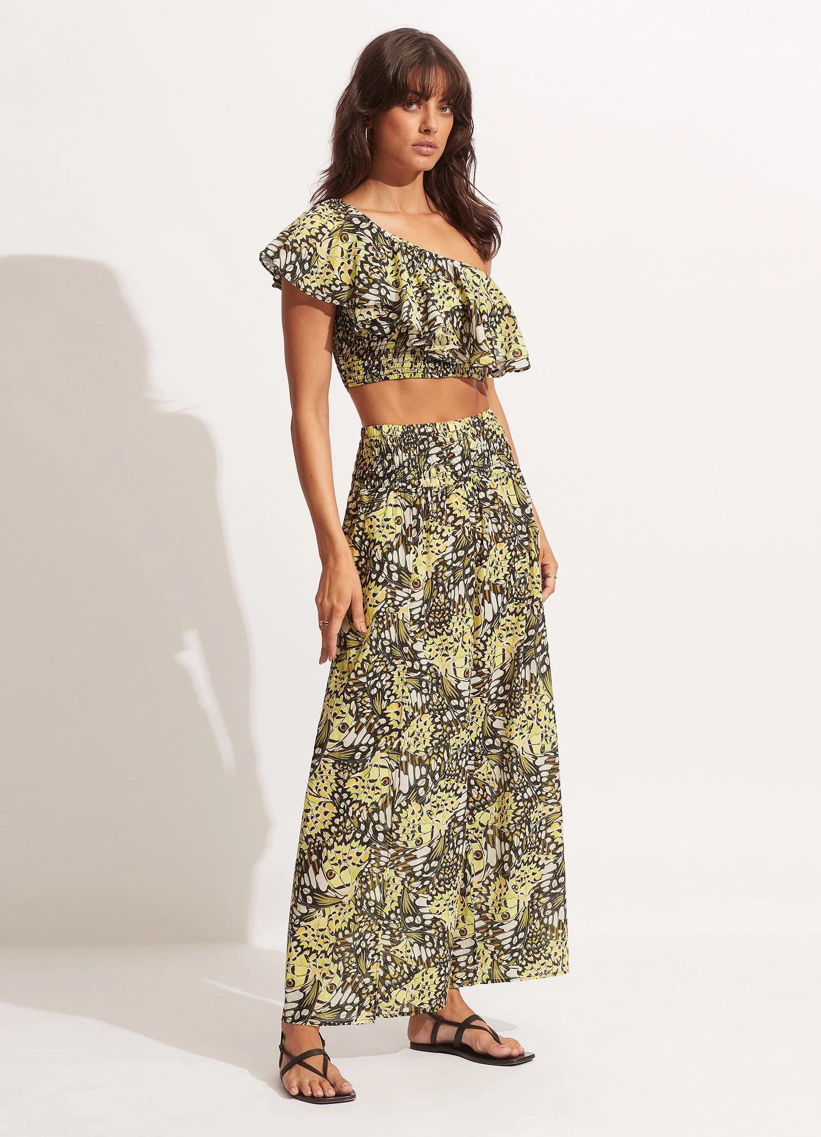 Take Flight One Shoulder Top - Wild Lime - Image 3