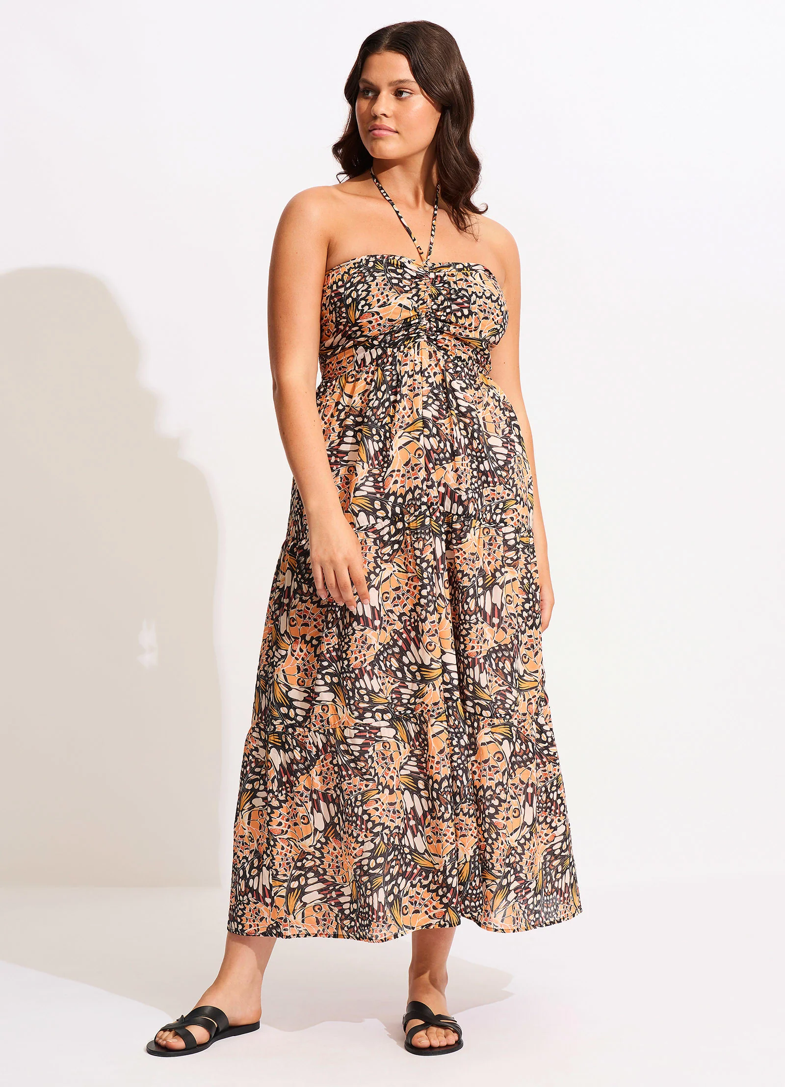 Take Flight Tiered Dress - Mandarin - Image 2