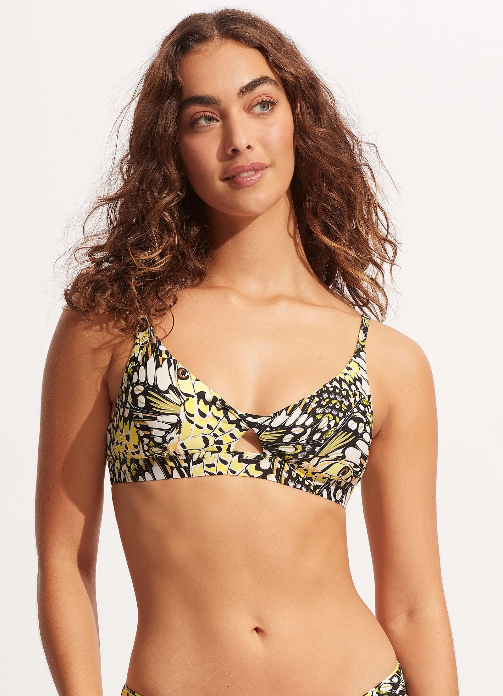 Take Flight Twist Front Bralette - Wild Lime - Image 2