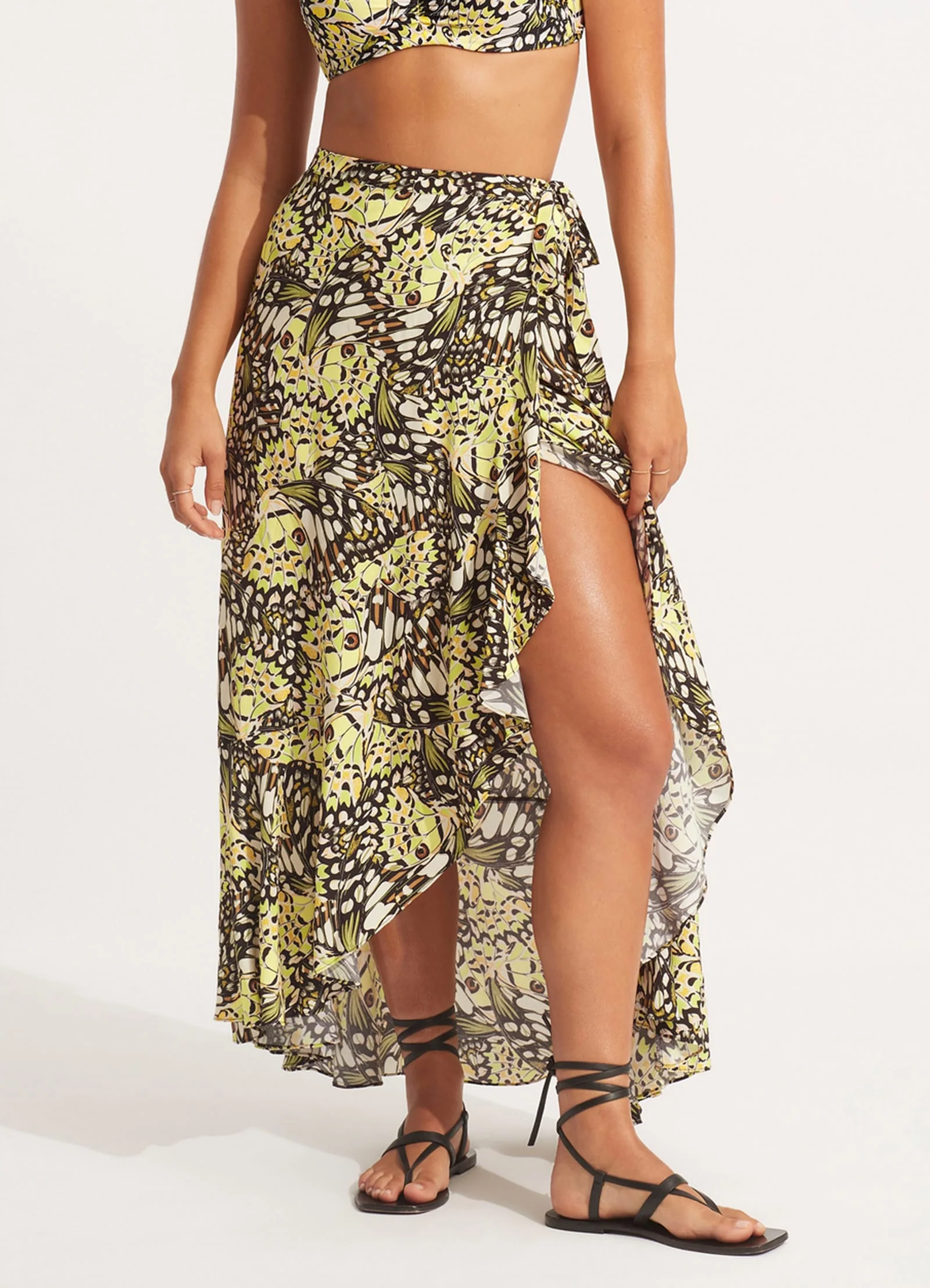 Take Flight Wrap Skirt - Wild Lime - Image 2
