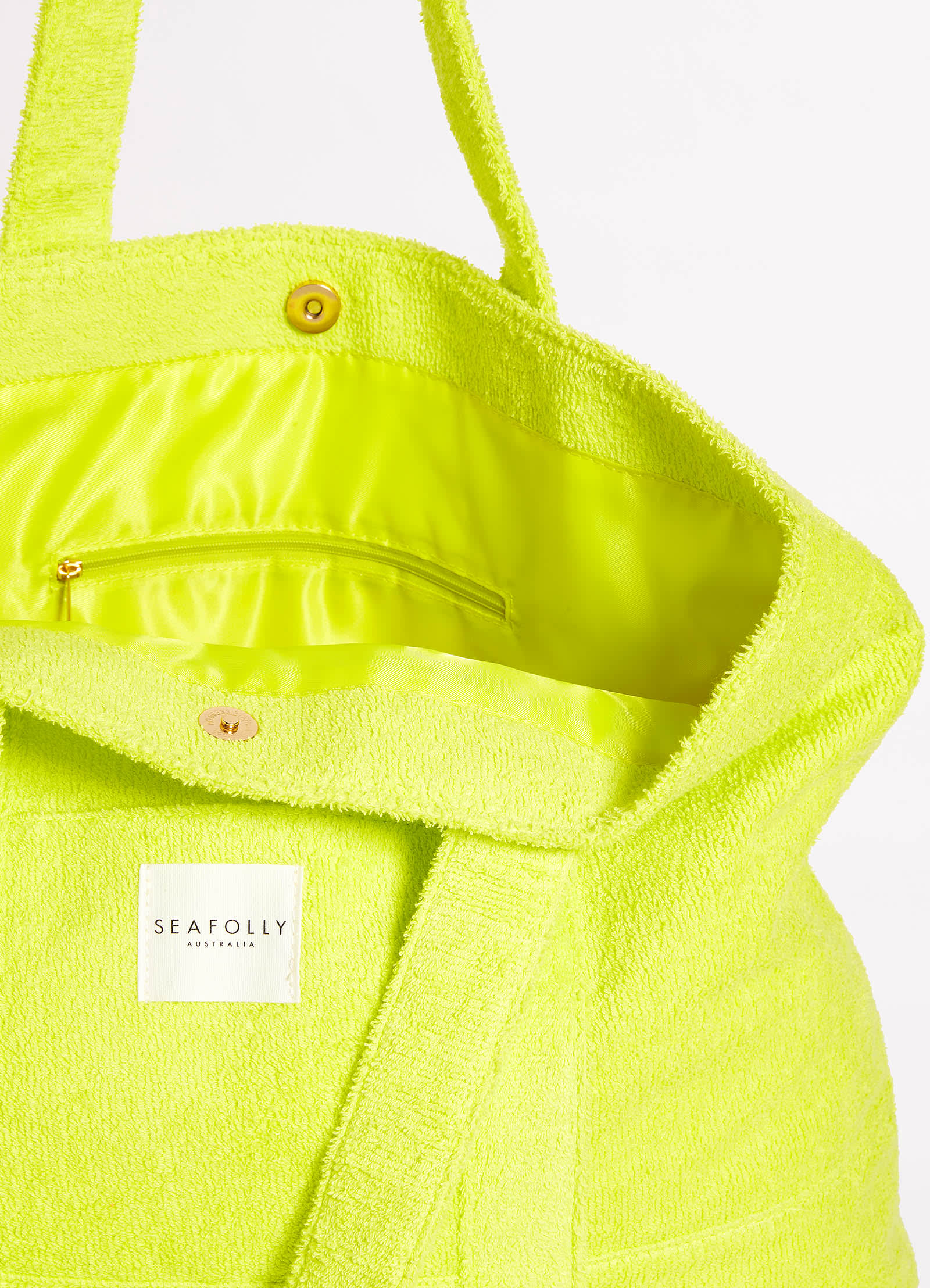 Terry Beach Tote - Wild Lime - Image 5