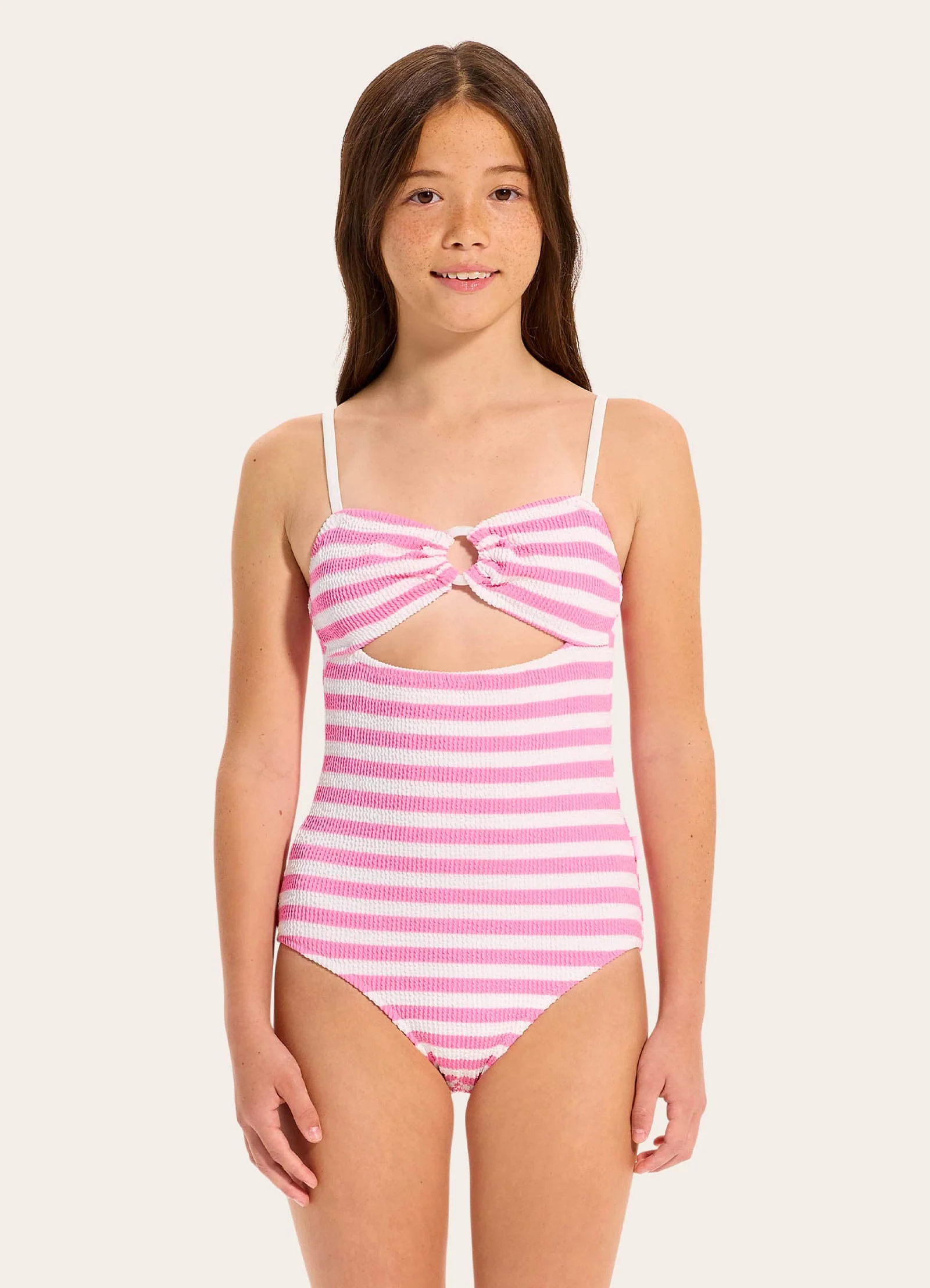 Textured One Piece Swimsuit - Image 2