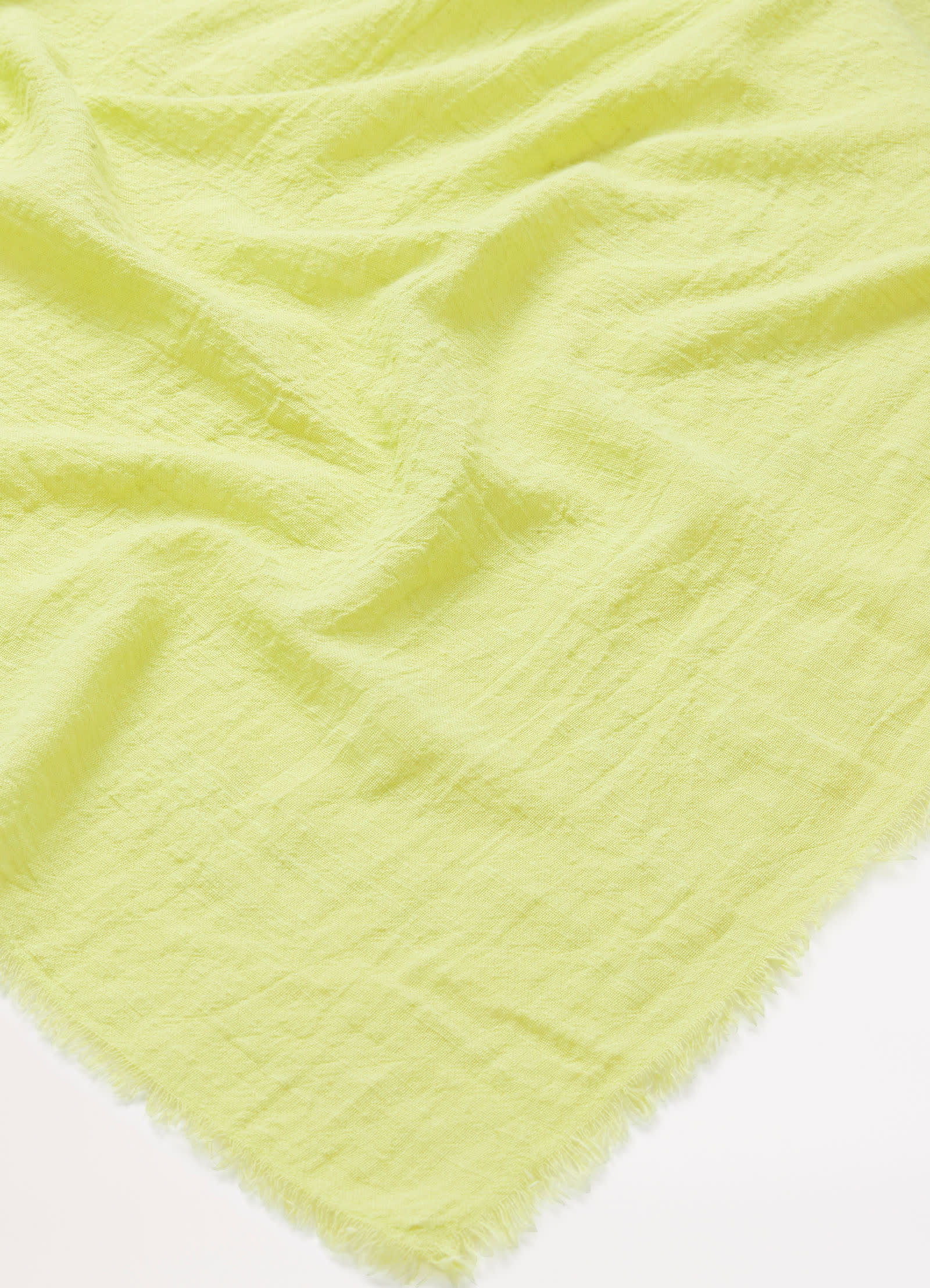 Textured Cotton Beach Wrap - Soft Olive - Image 8
