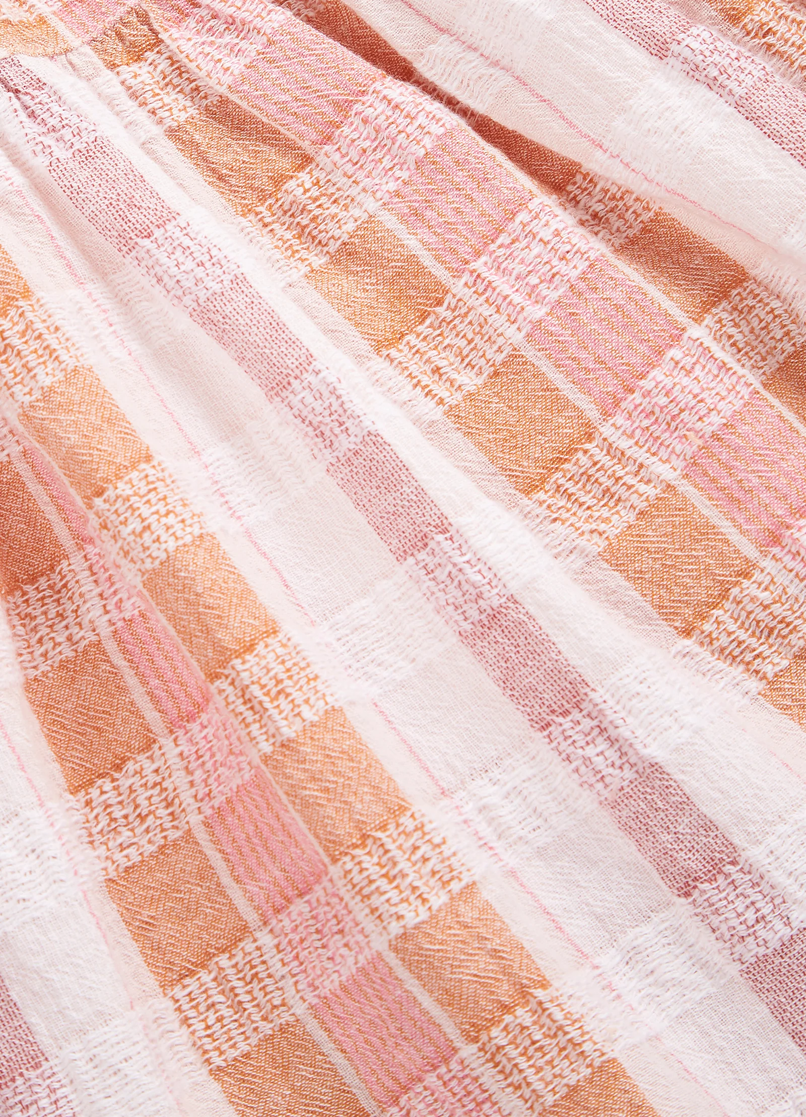 Textured Gingham Tiered Dress - Lilac - Image 6