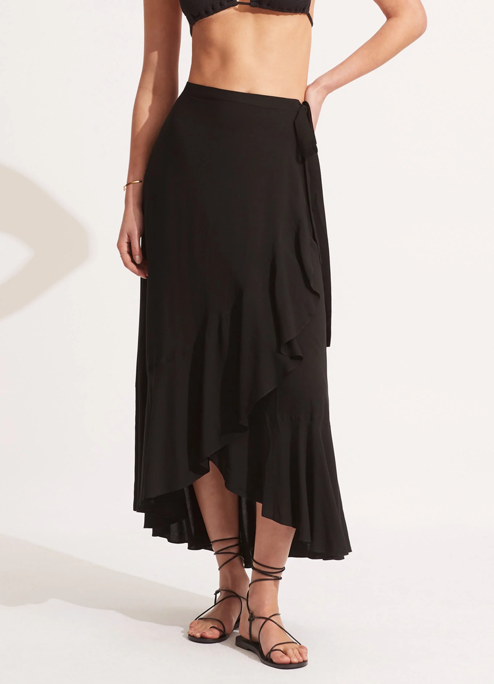The Wrap Skirt - Black - Image 2