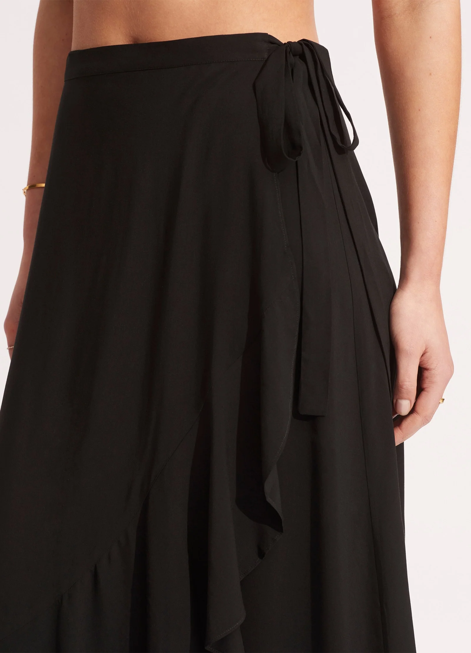 The Wrap Skirt - Black - Image 5