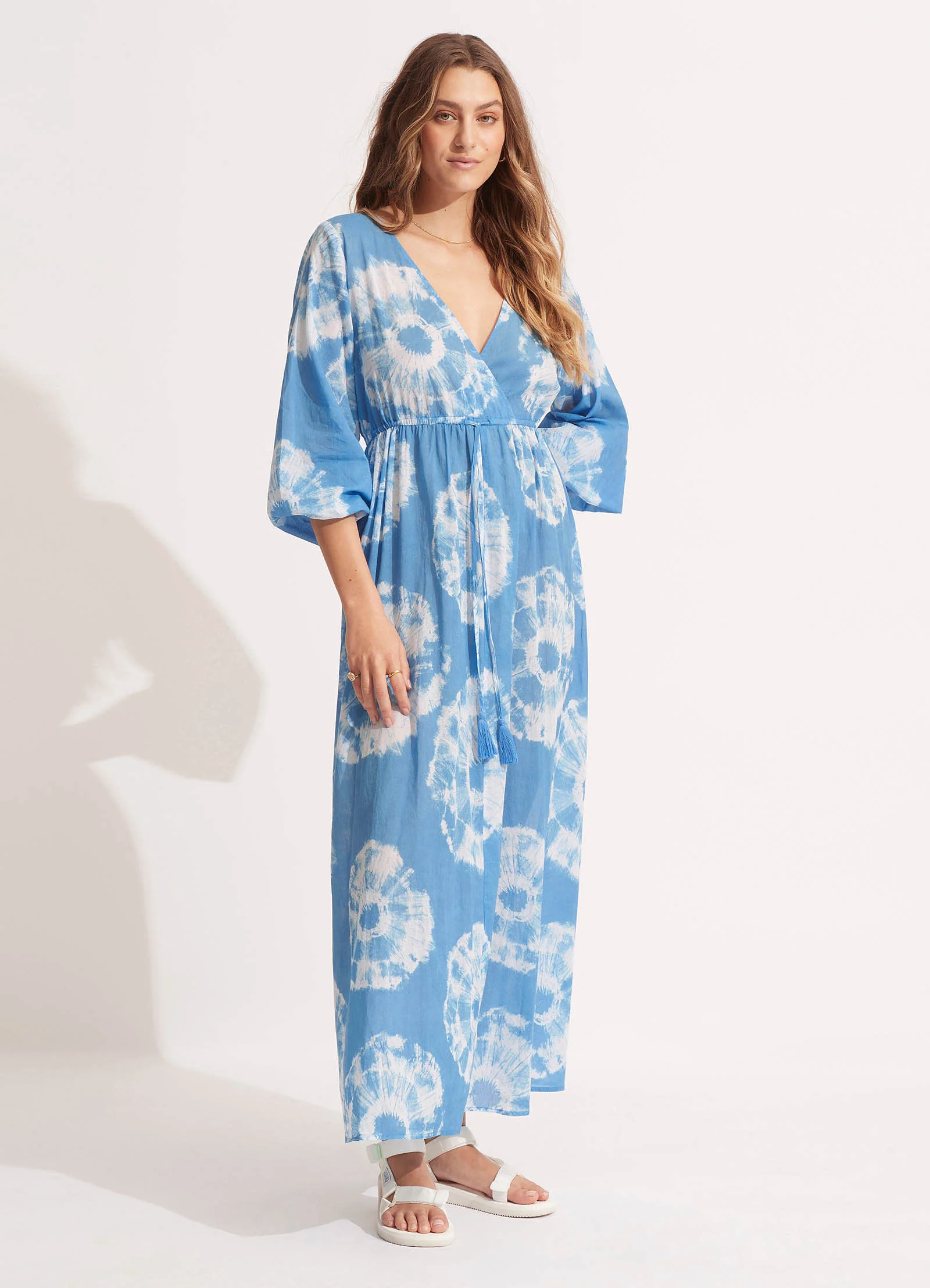 Tie Dye Maxi Dress - Azure - Image 2