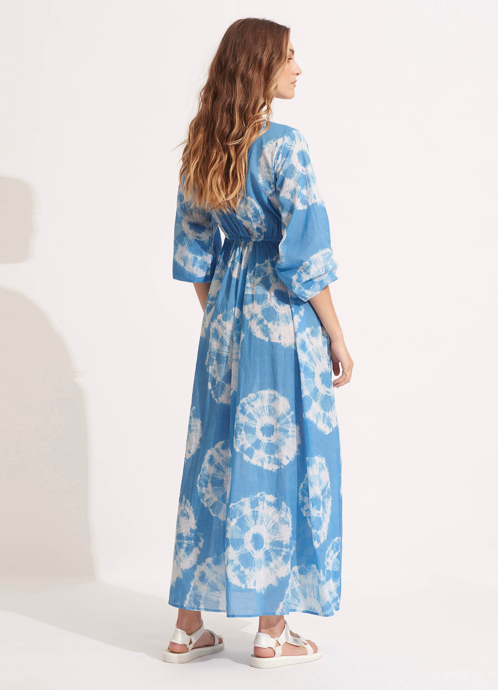Tie Dye Maxi Dress - Azure - Image 3