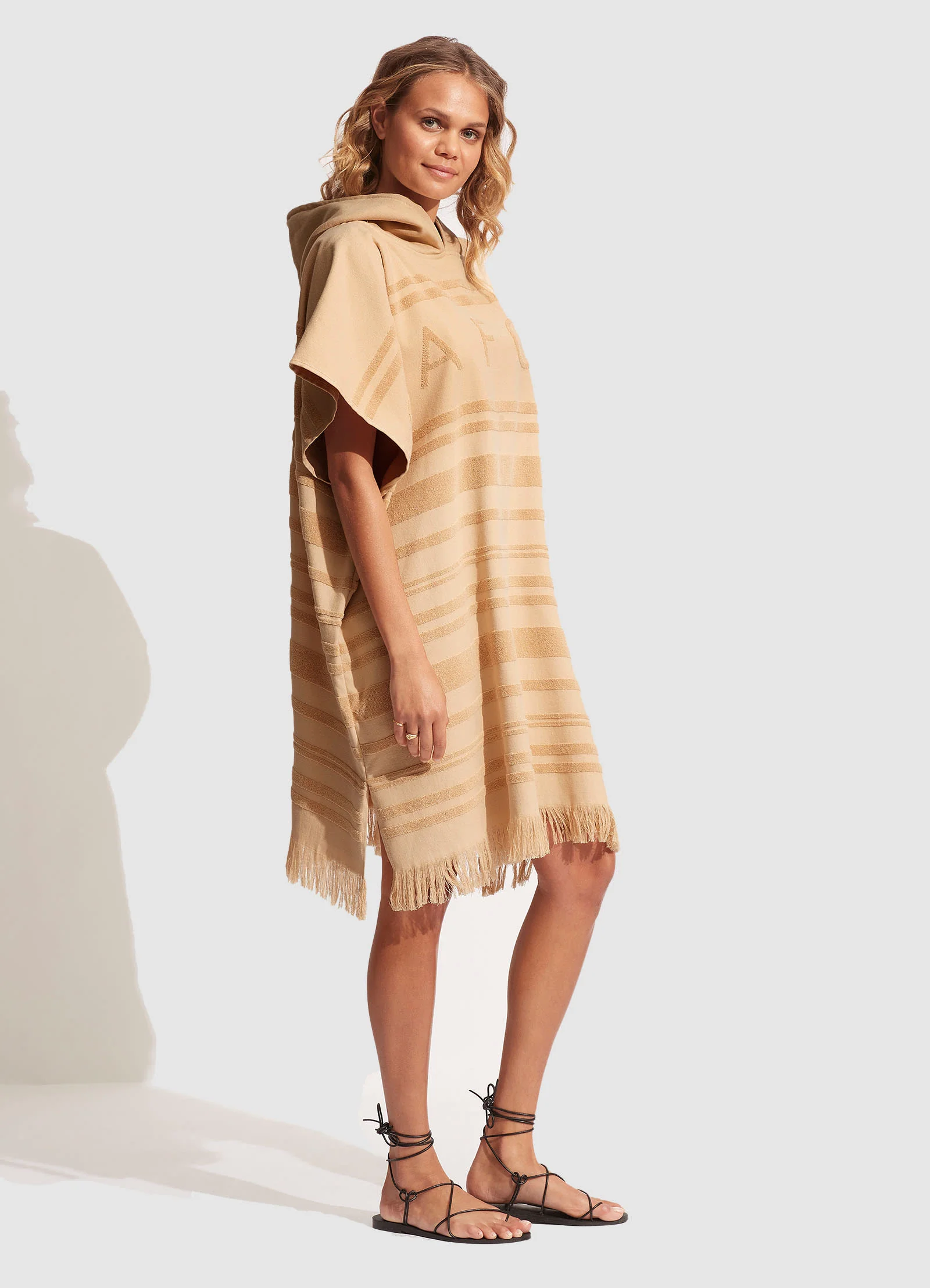 Towel Poncho - Camel - Image 3