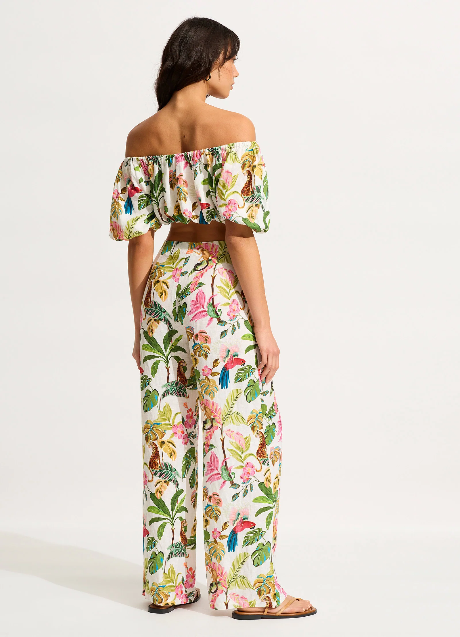 Tropica Off-Shoulder Top - Ecru - Image 4