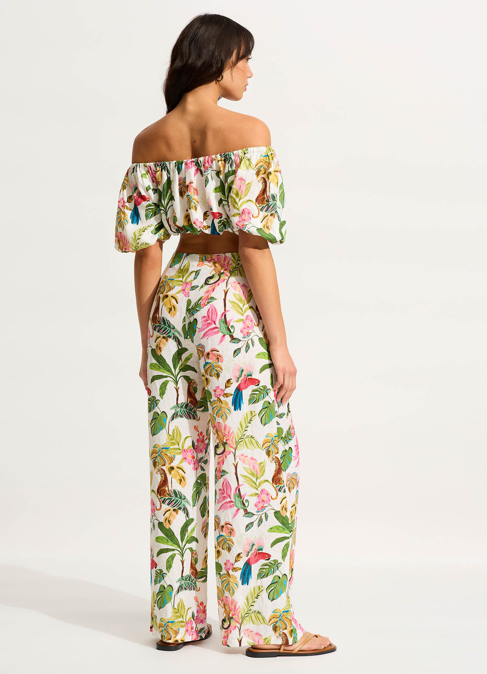 Tropica Off-Shoulder Top - Ecru - Image 5