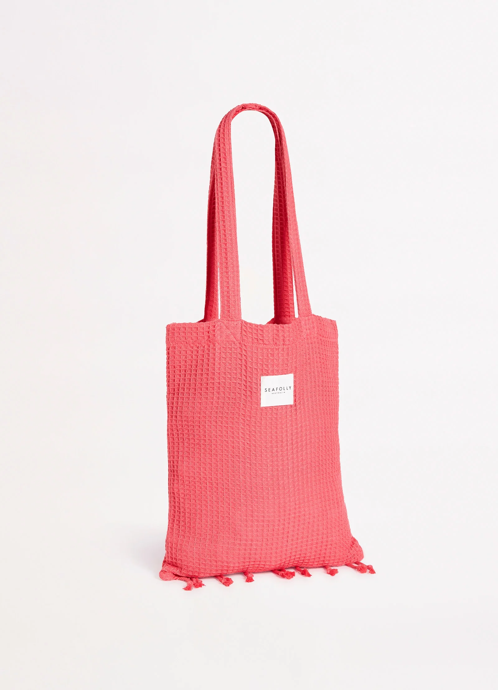 Waffle Towel & Tote Set - Sun Kissed Coral - Image 3