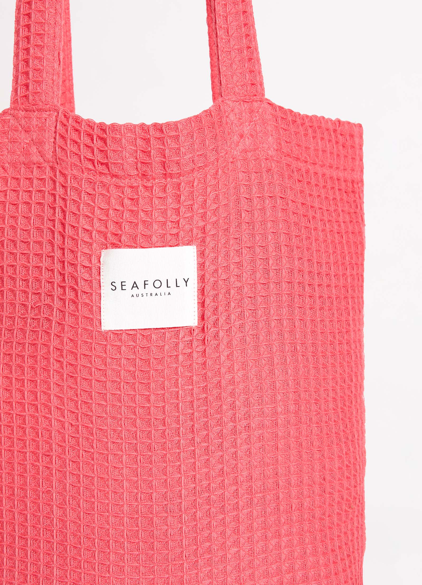 Waffle Towel & Tote Set - Sun Kissed Coral - Image 4