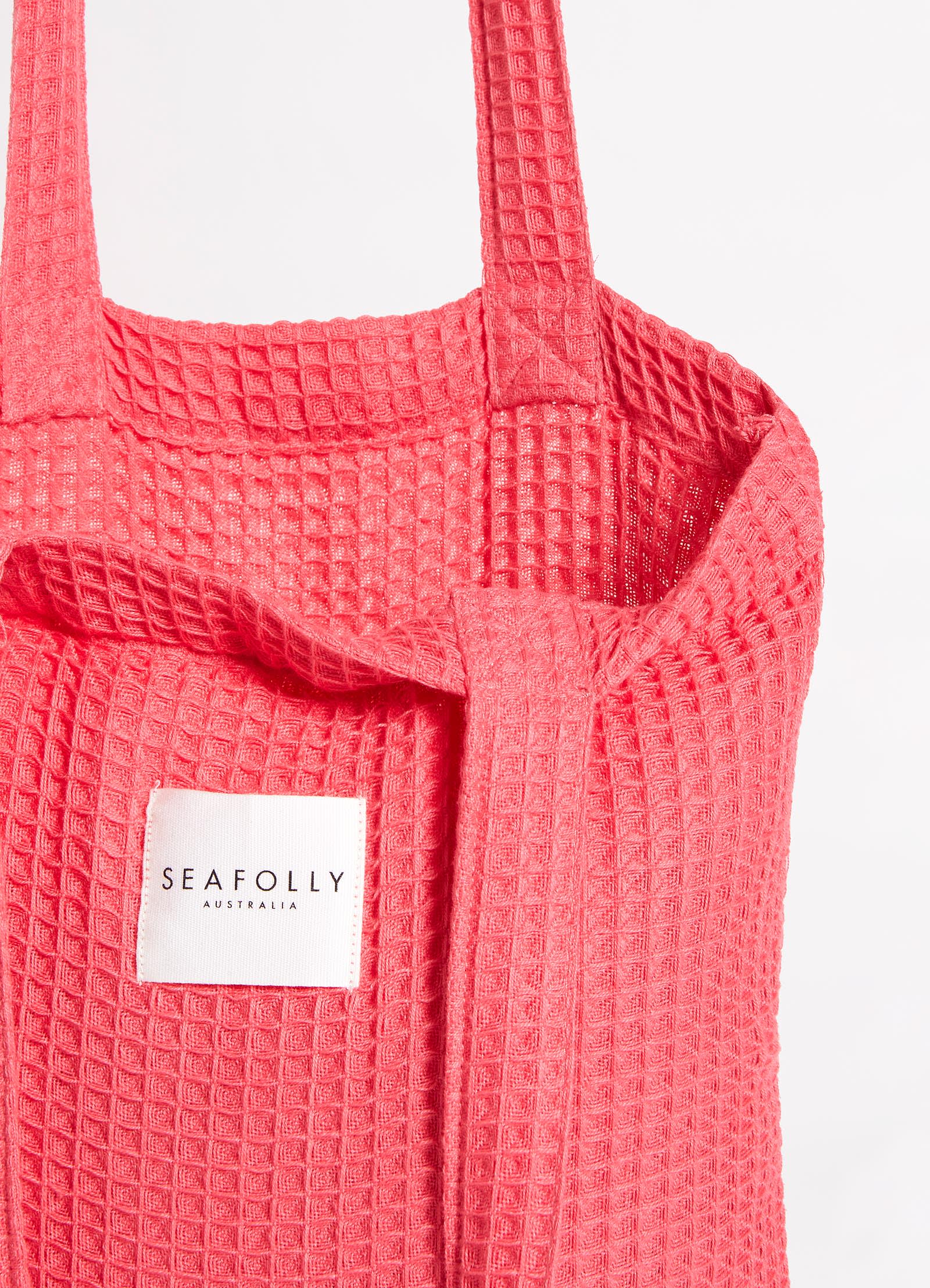 Waffle Towel & Tote Set - Sun Kissed Coral - Image 5
