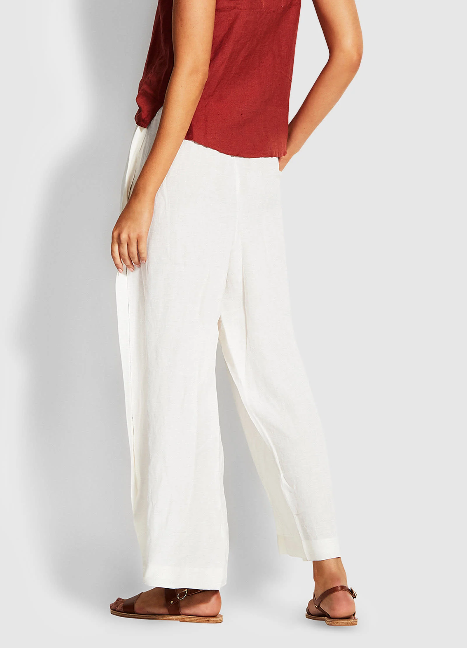 Weekender Linen Pant - White - Image 4