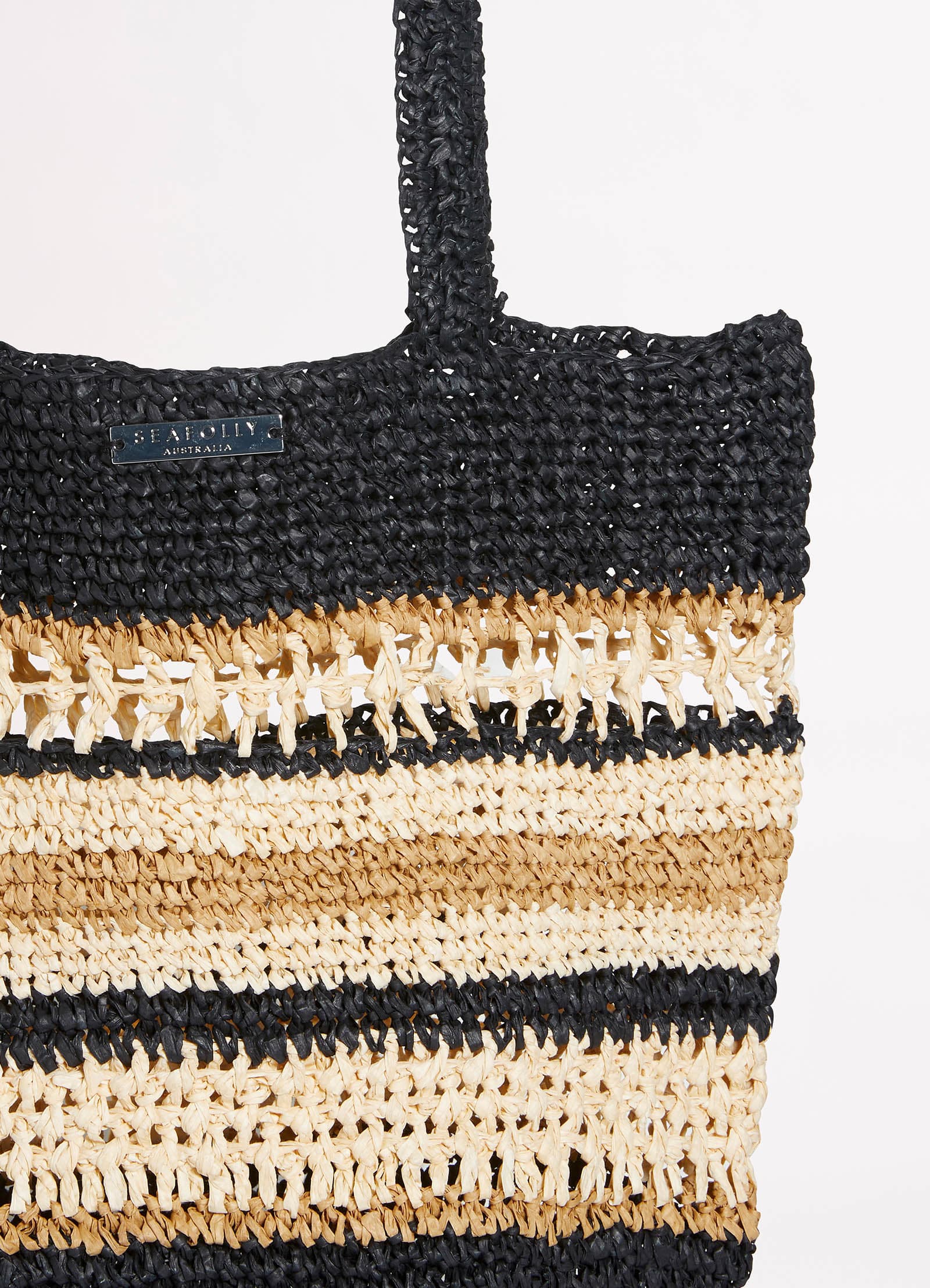 Woven Stripe Basket - Black - Image 3